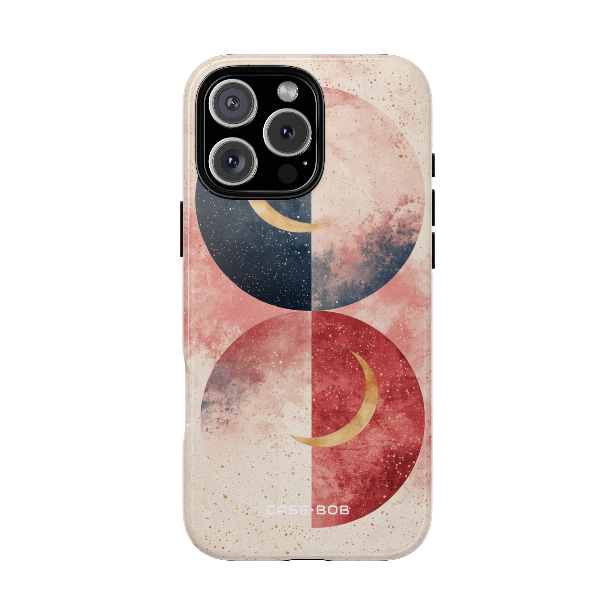 Golden Crescent Circles iPhone 16 Pro Max Case - Tough