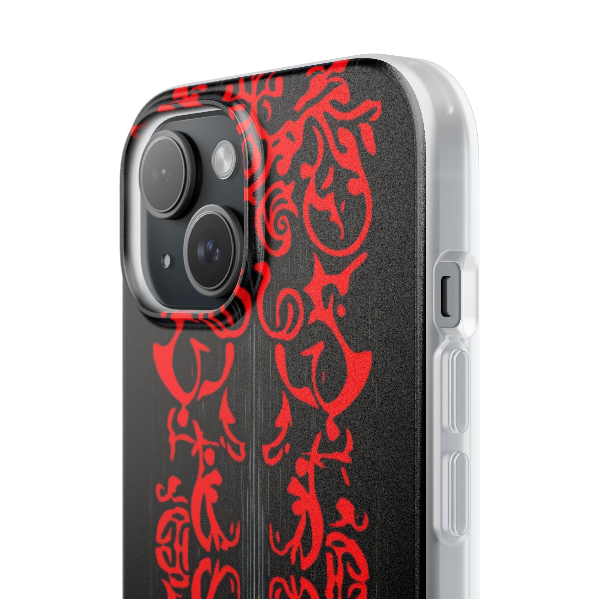 Crimson Spiral iPhone 15 Case - Soft