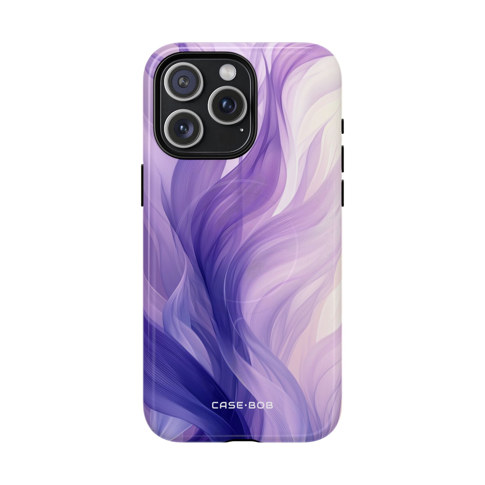 Purple Ribbon Waves iPhone 15 Pro Max Case - Tough+