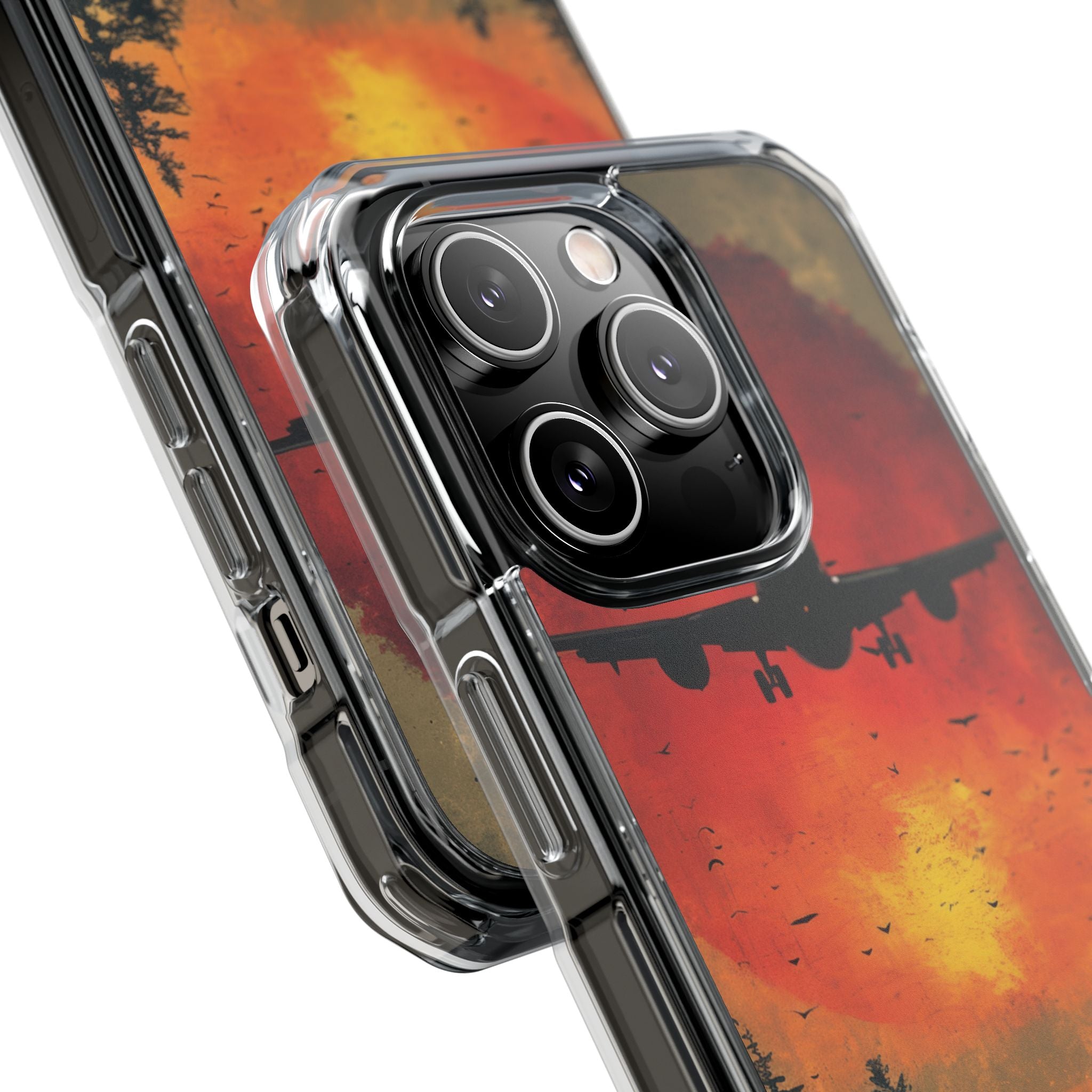 Crimson Sky Flight iPhone 14 - Impact Clear+