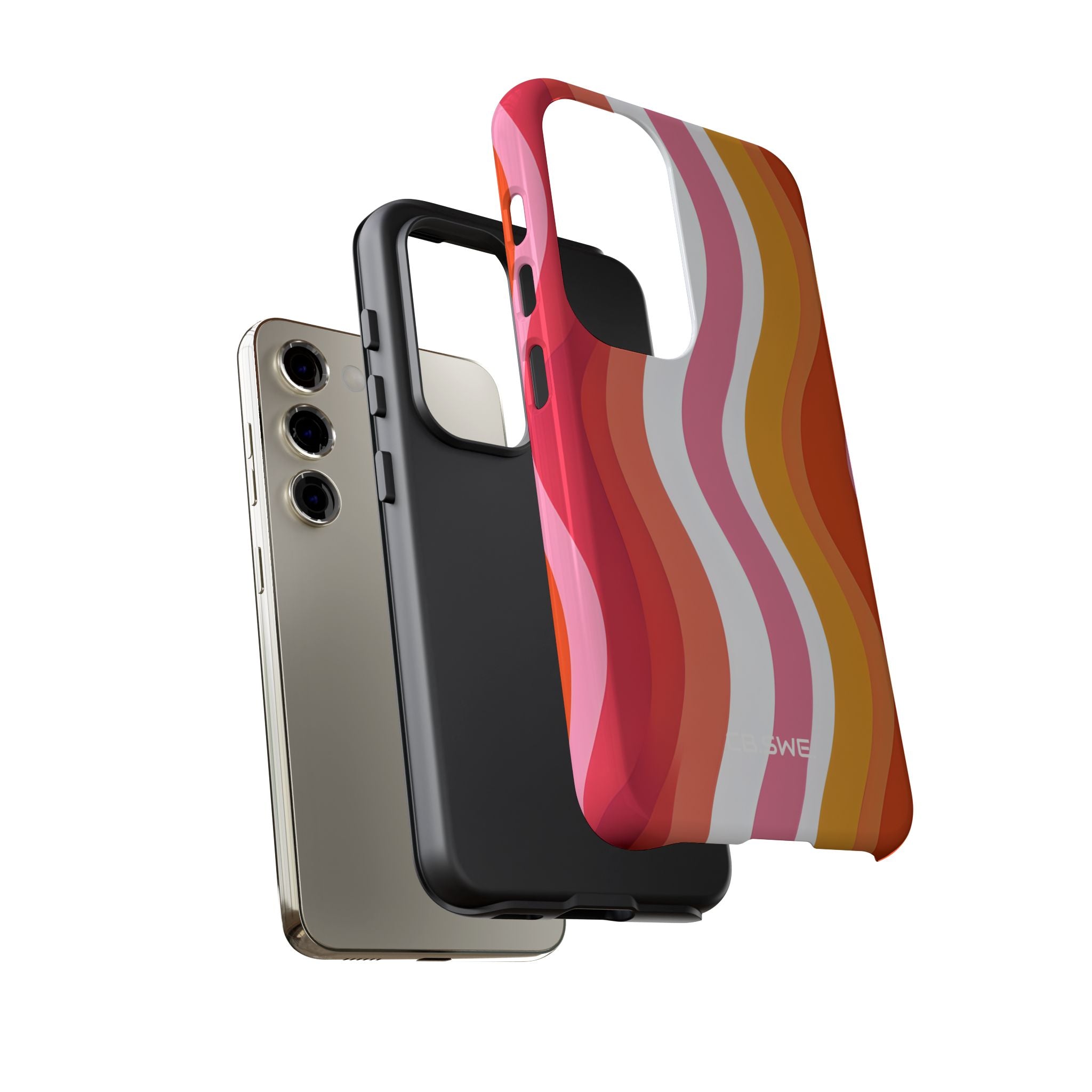 Vibrant Retro Vertical Wavy Stripes Samsung S23 - Tough