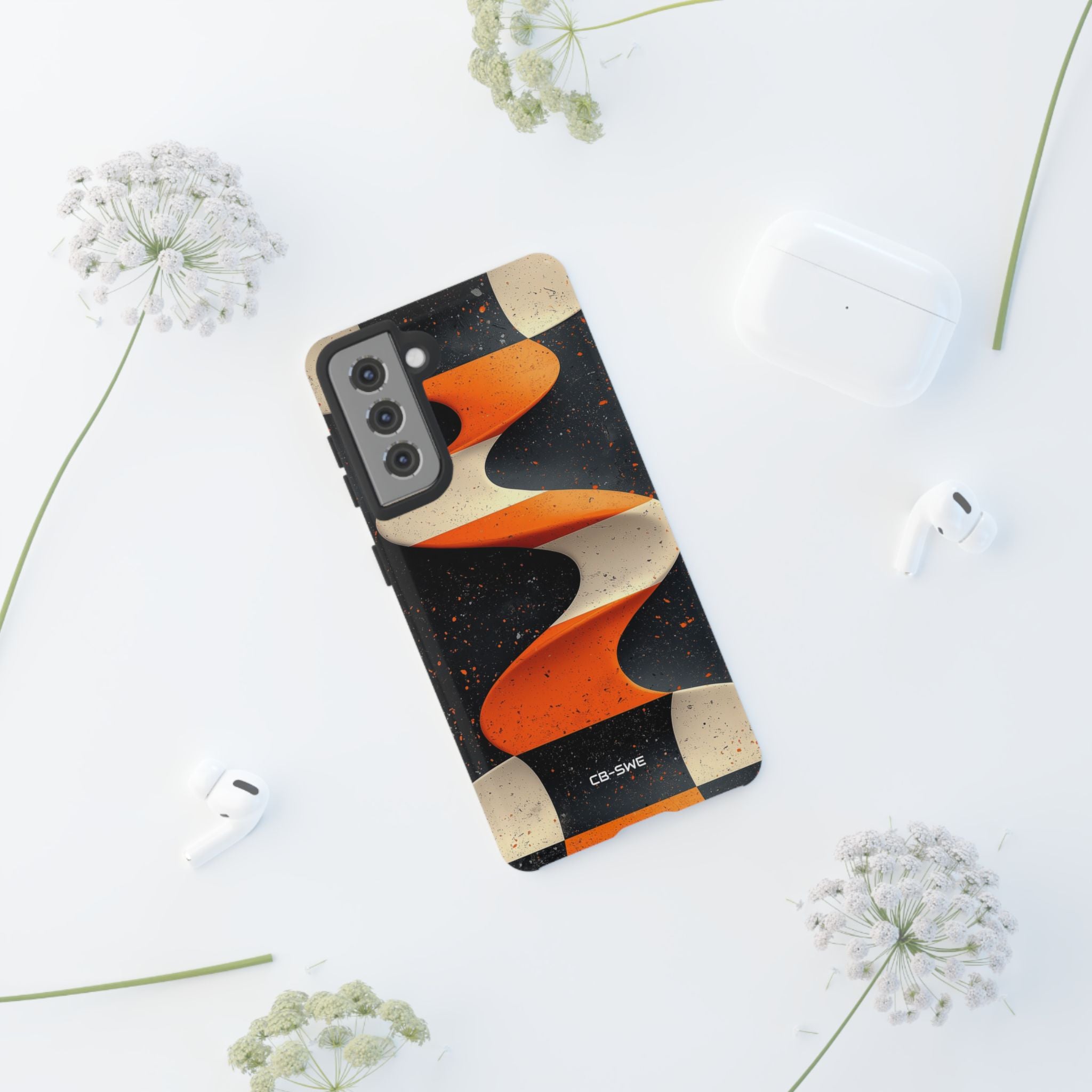 Orange Waves Flow - Samsung Case