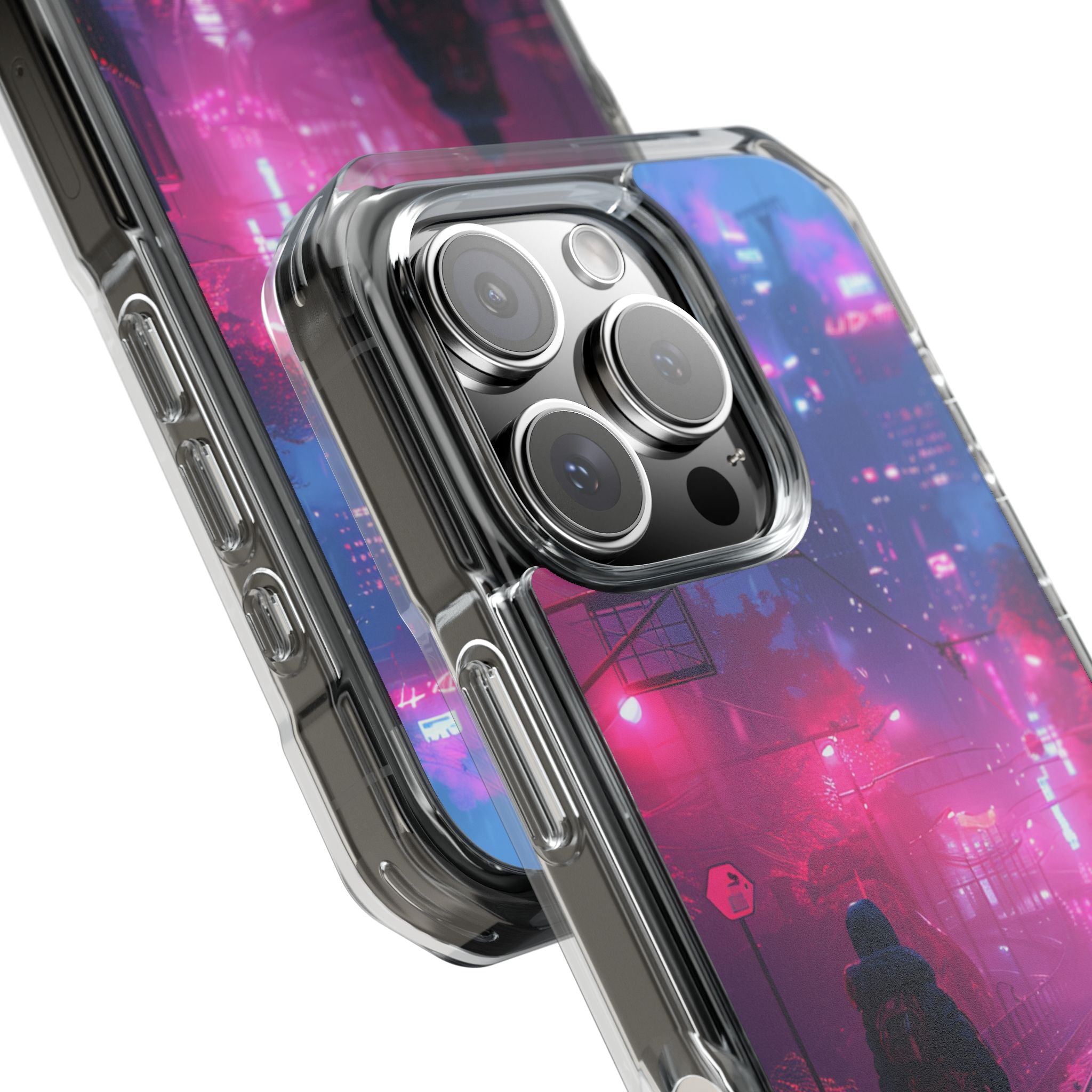 Neon Shadow City iPhone 16 - Impact Clear+