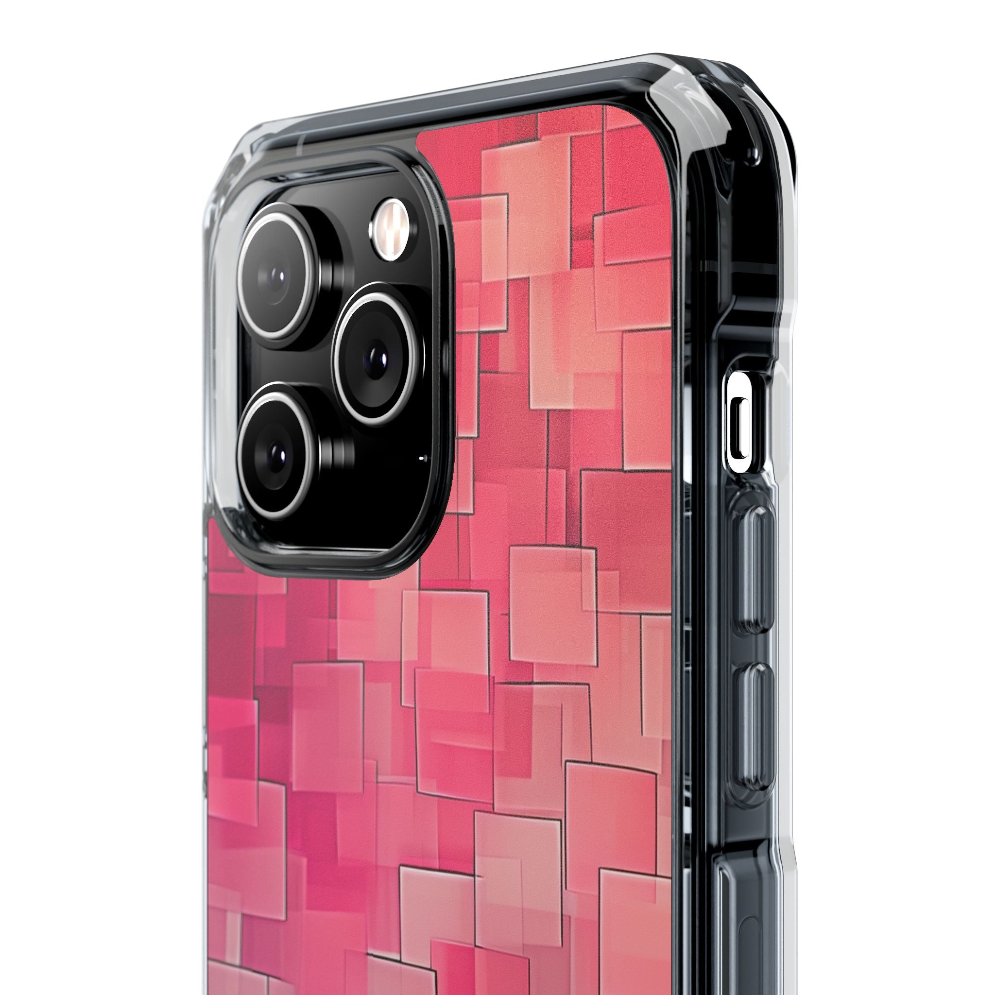 Layered Pink Geometry iPhone 14 - Impact Clear+