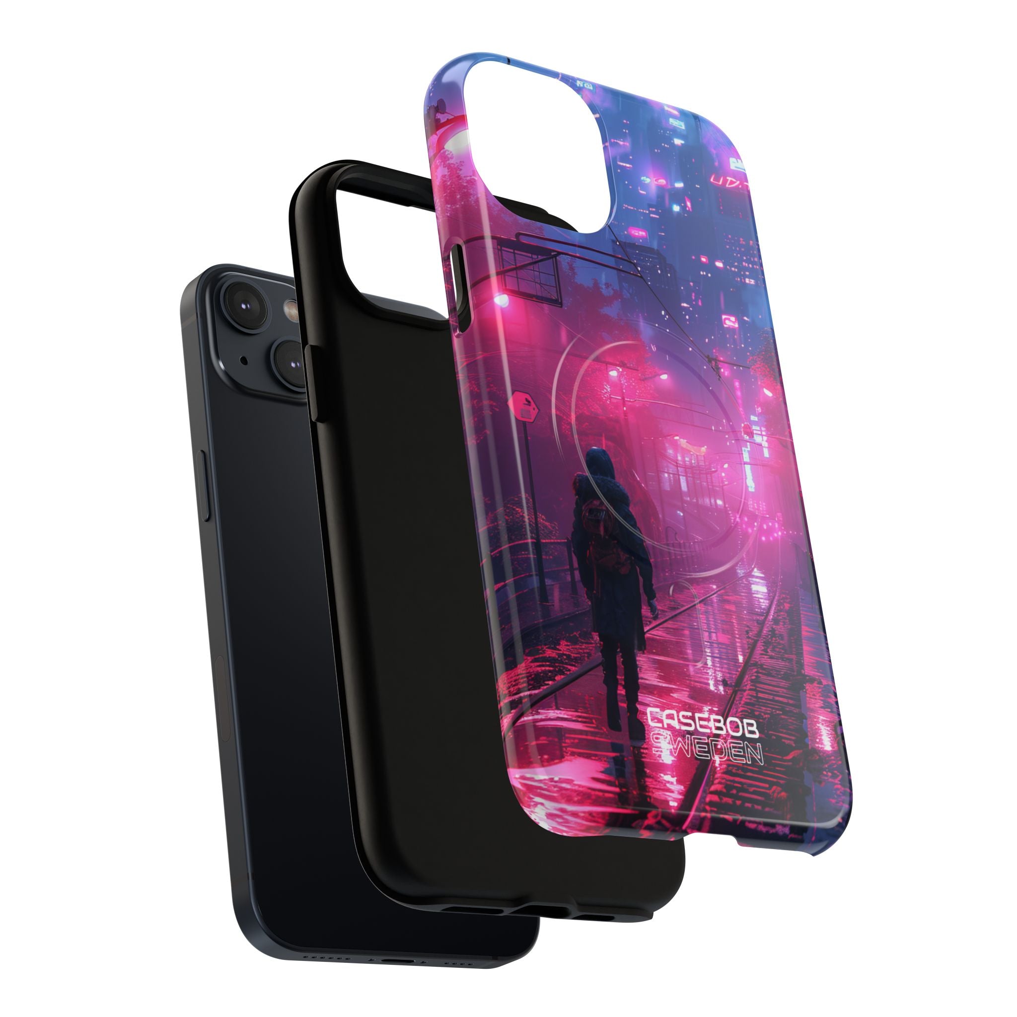 Neon Shadow City iPhone 14 - Tough+