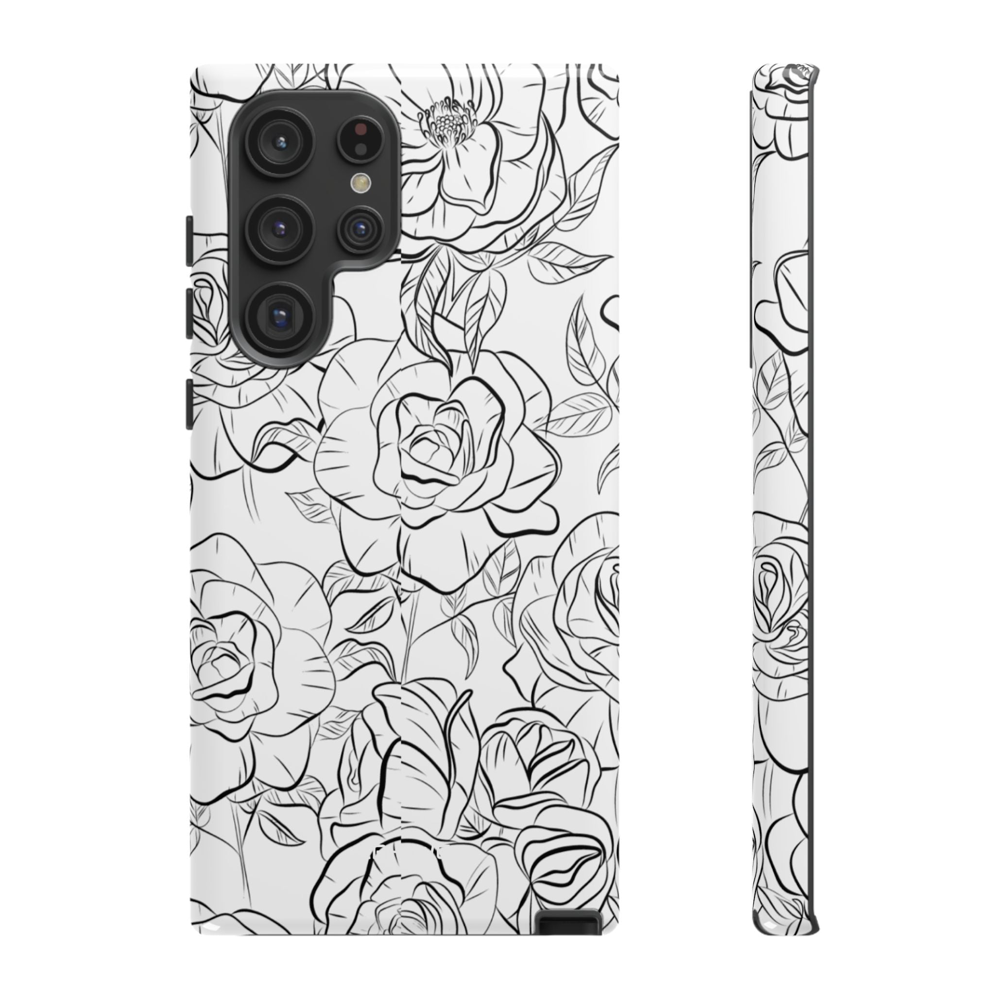 Intricate Rose Sketches - Samsung Case