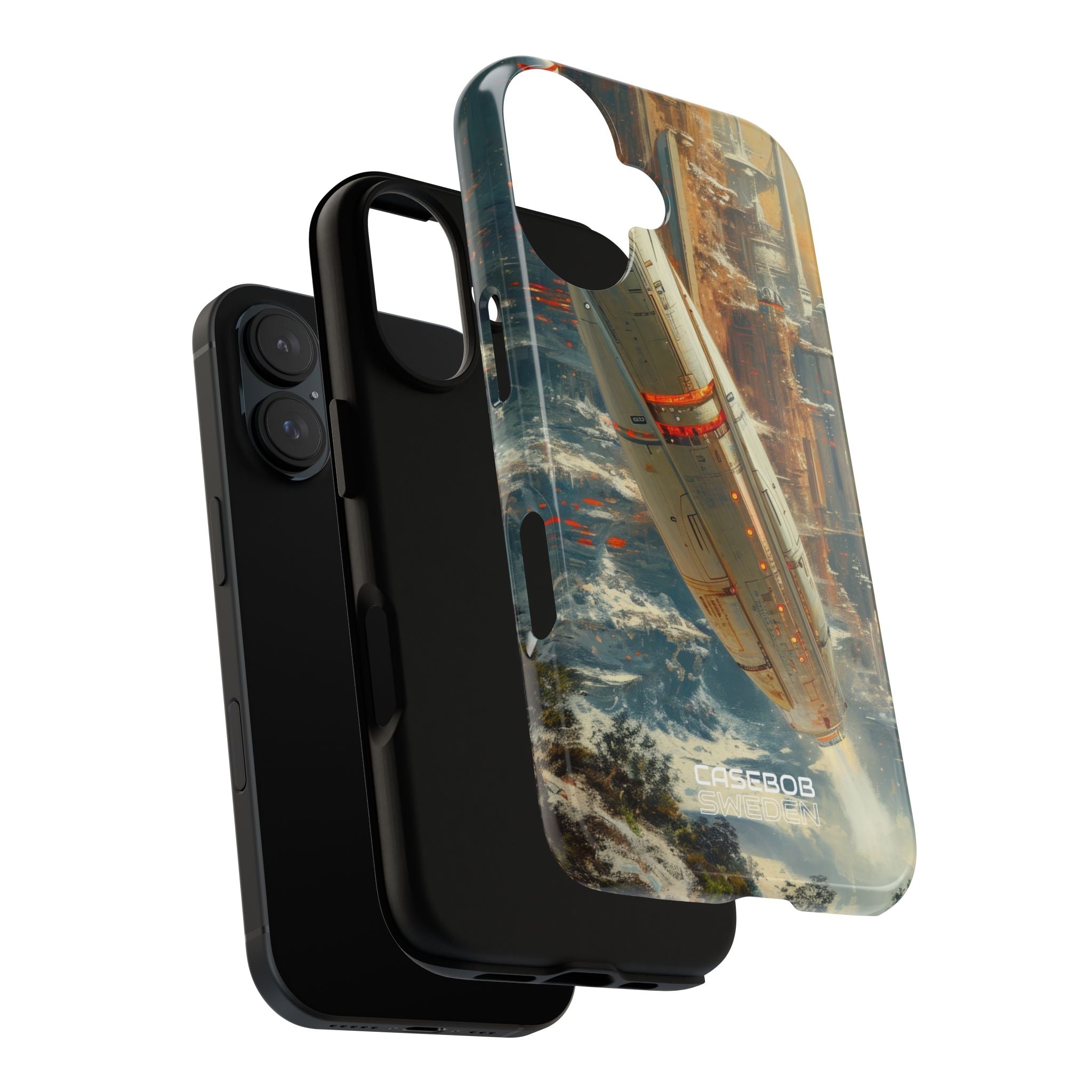 Futuristic Forest Voyage iPhone 16 - Tough