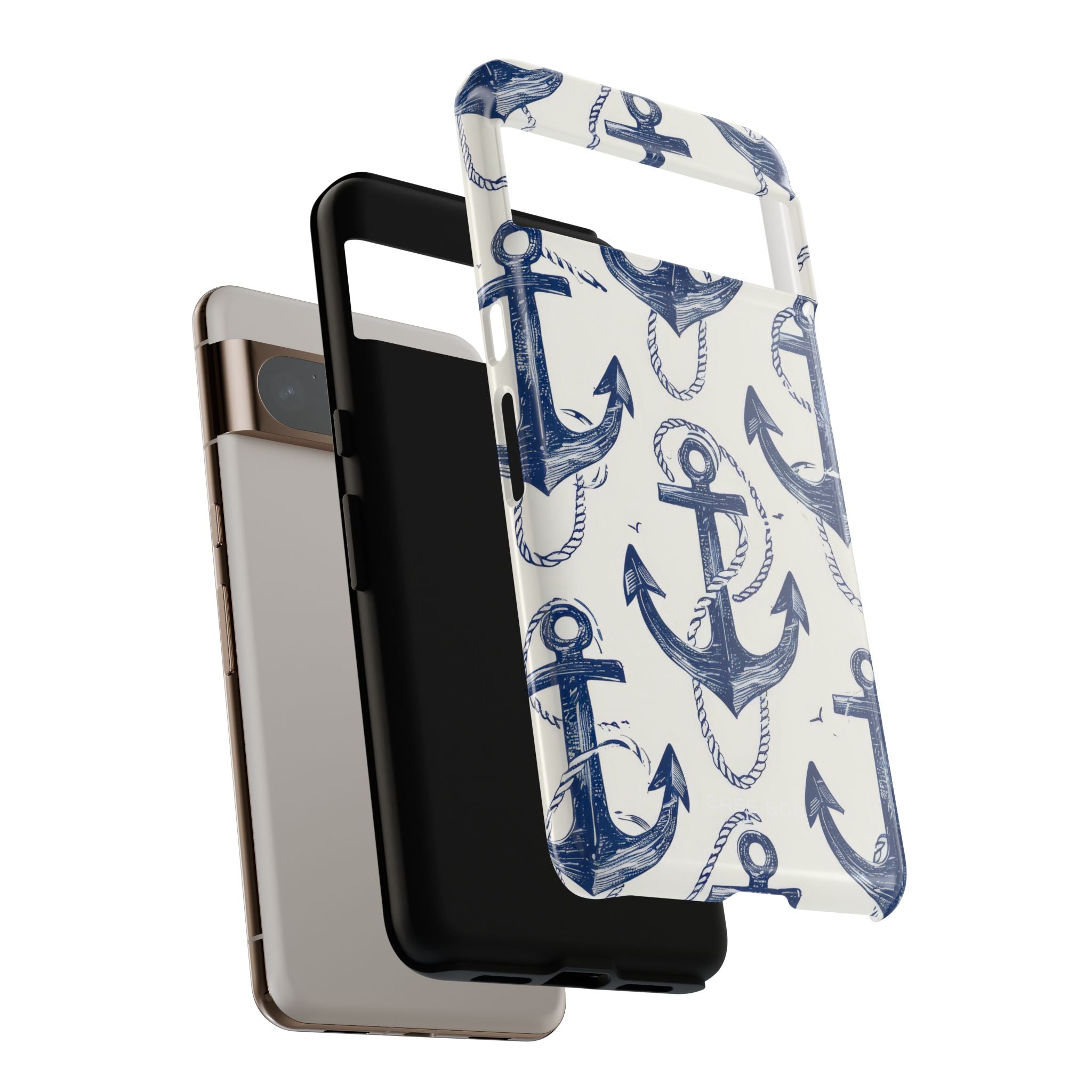 Navy Anchor Loop Google Pixel 8 Pro Case - Tough