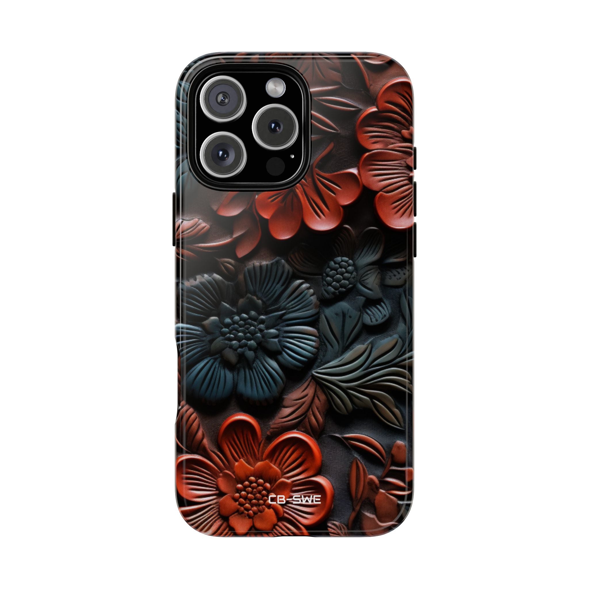 Sculpted Floral Elegance - iPhone Case