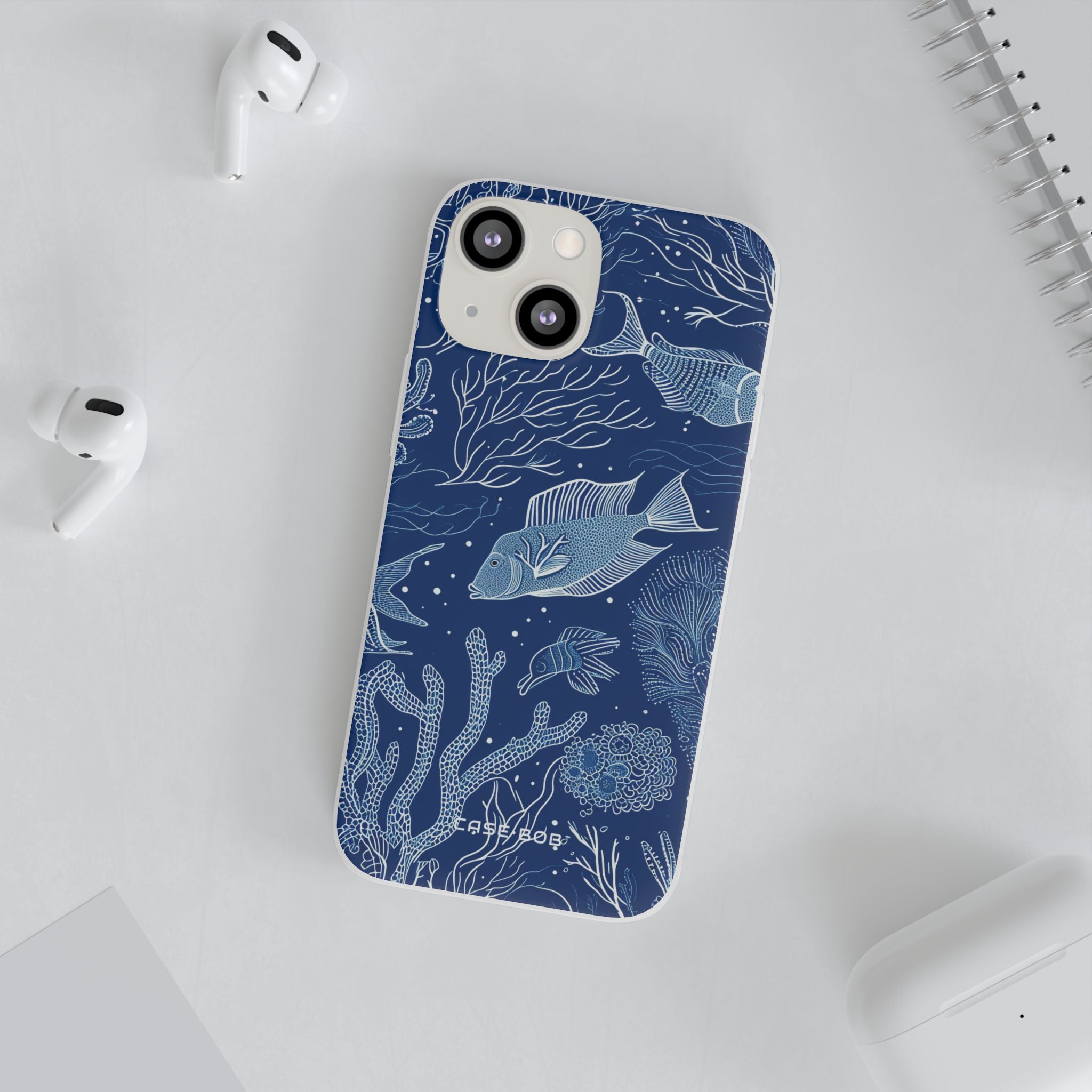Navy Scale Reef iPhone 13 mini Case - Soft