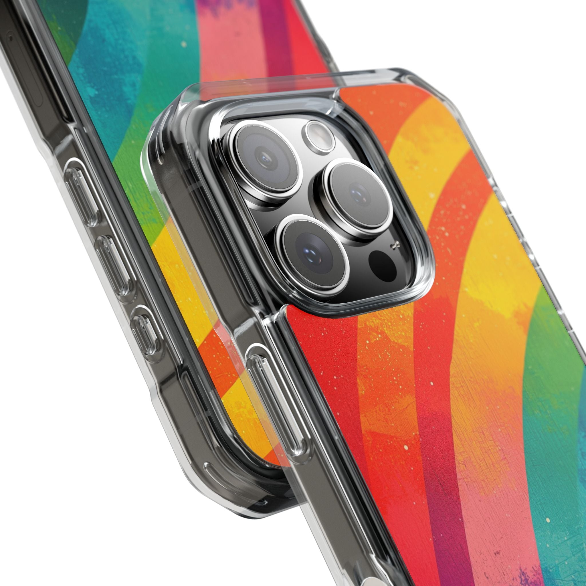 Textured Rainbow Arc iPhone 16 Pro Case - Impact