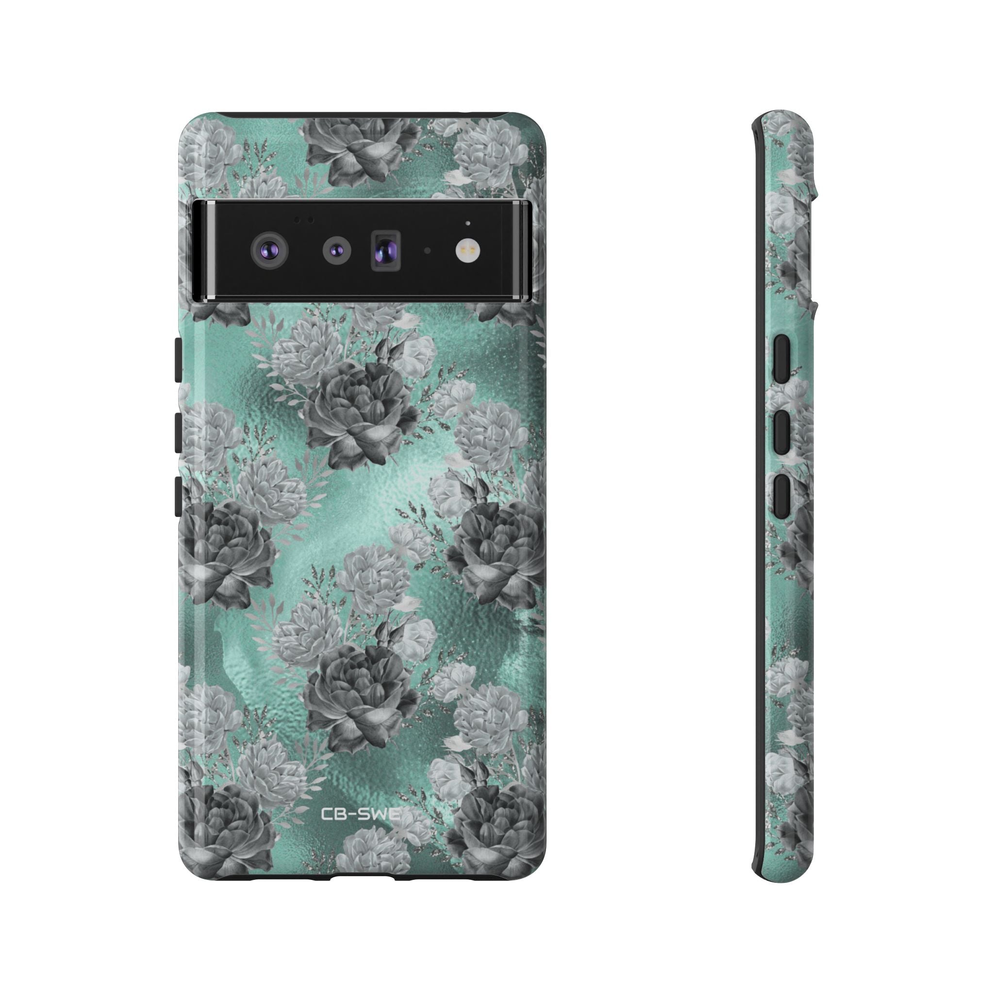 Teal Floral Elegance - Google Pixel Case