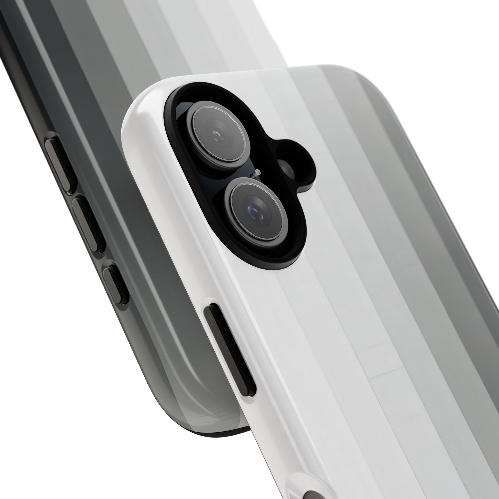 Silver Gradient Stripes iPhone 16 - Tough