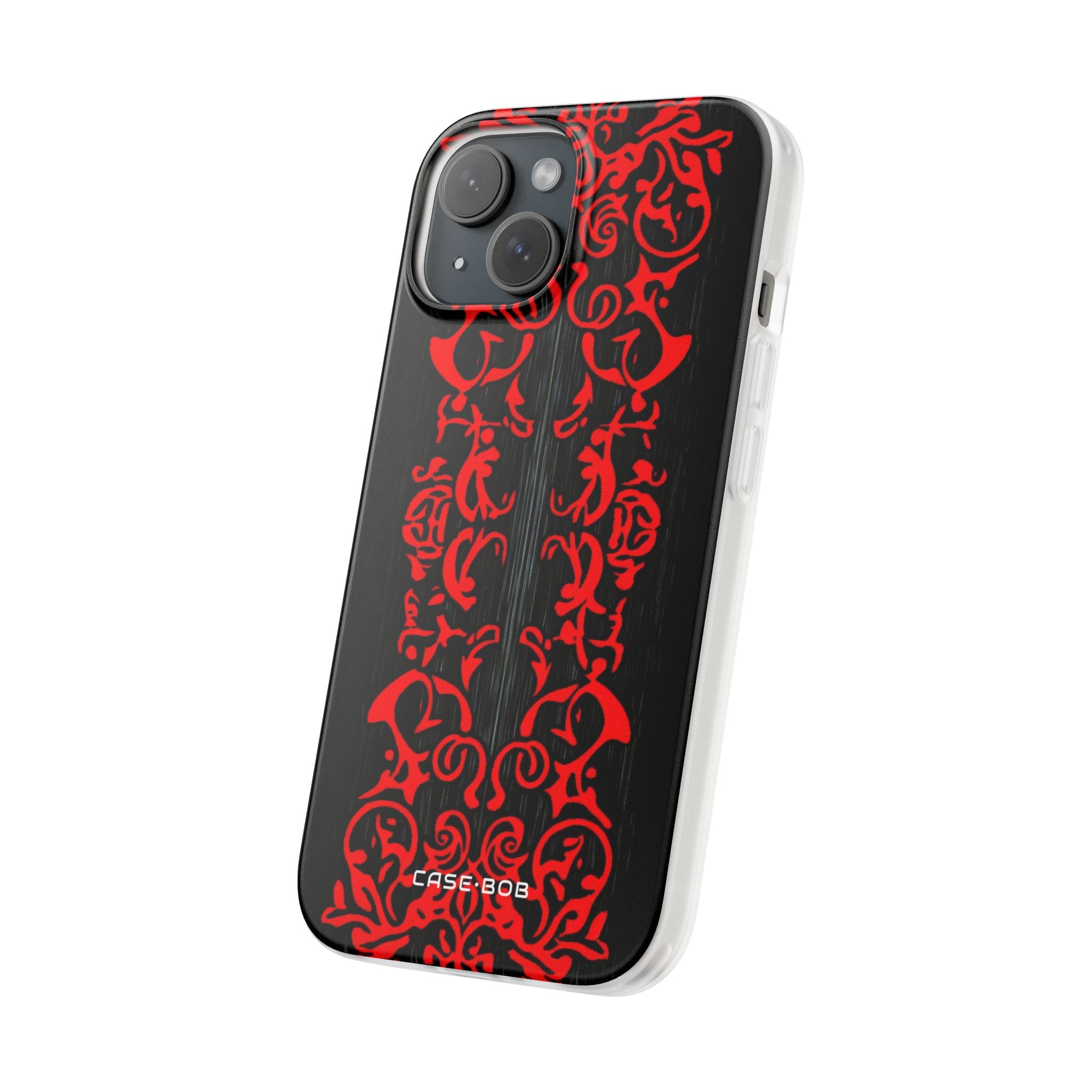 Crimson Spiral iPhone 15 Case - Soft