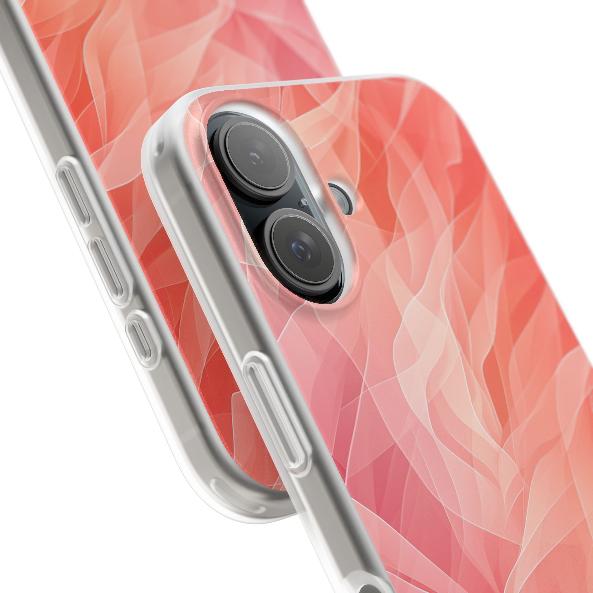 Peach Wave Drift iPhone 16 Case - Soft