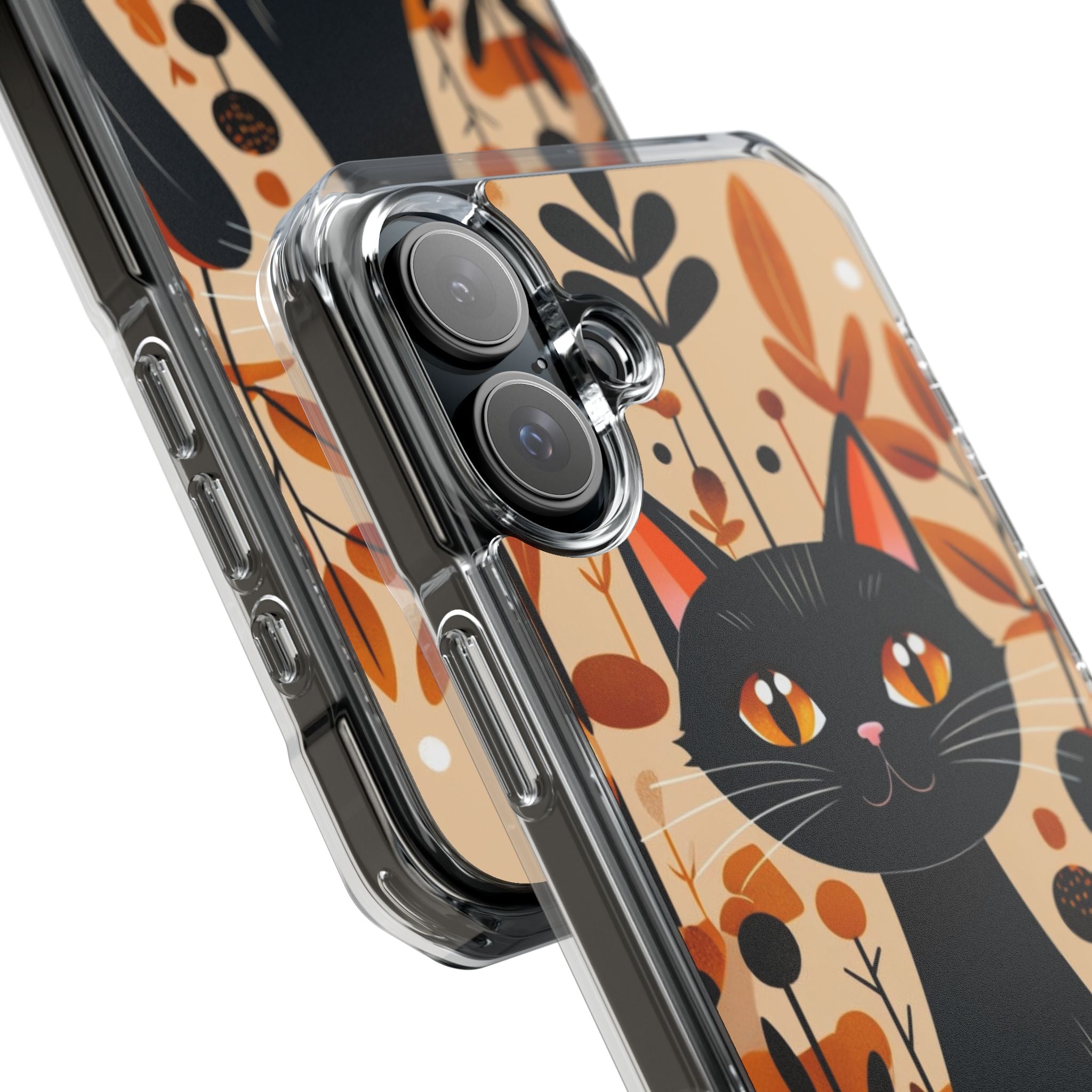 Black Cat Glow iPhone 16 Plus Case - Impact