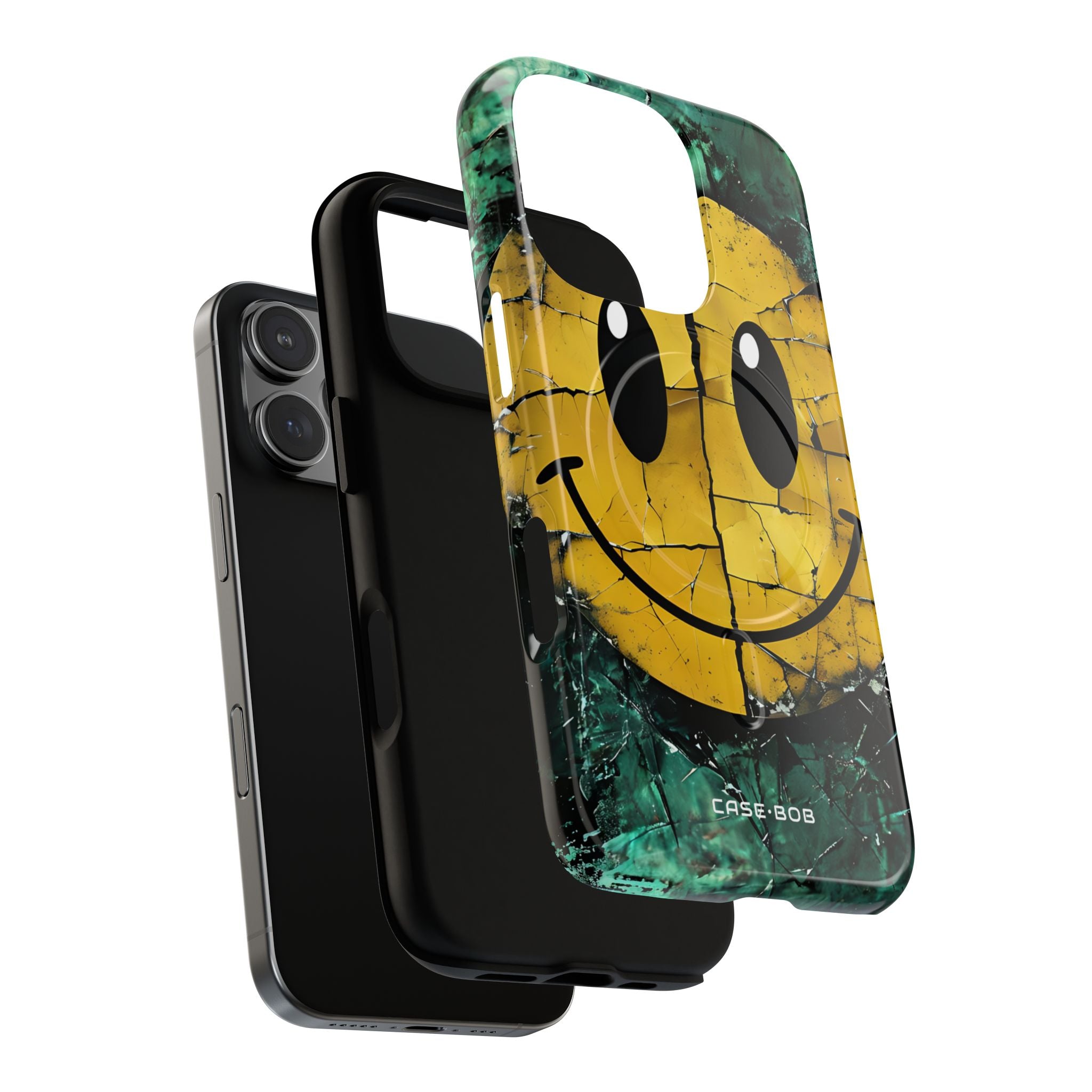 Cracked Smiley iPhone 16 Pro Case - Tough+