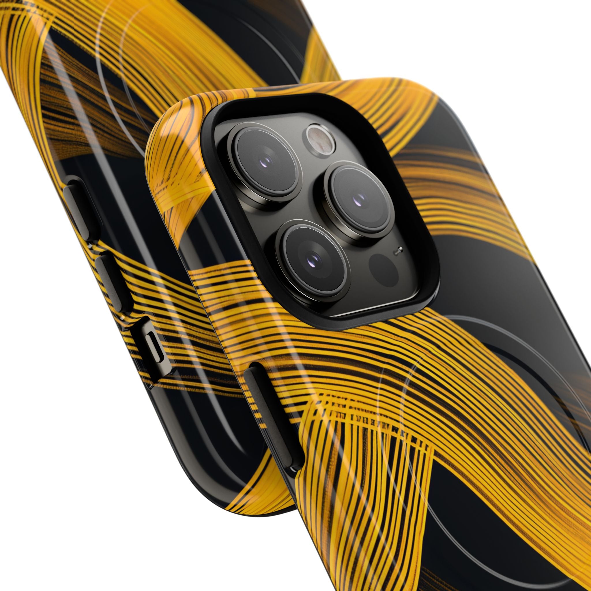 Yellow Flow Lines iPhone 14 - Tough+