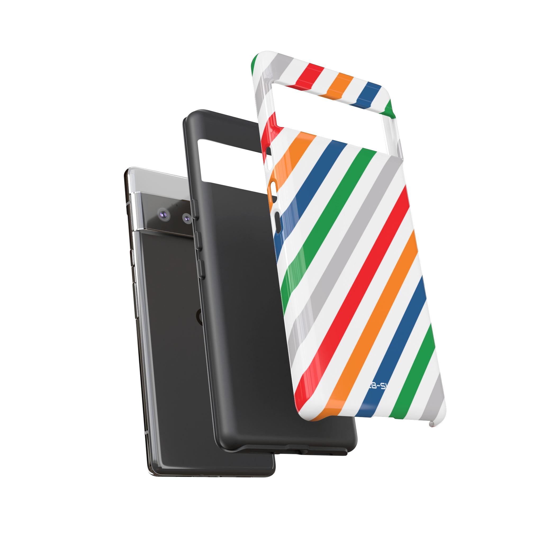 Vibrant Geometric Stripes - Google Pixel Case