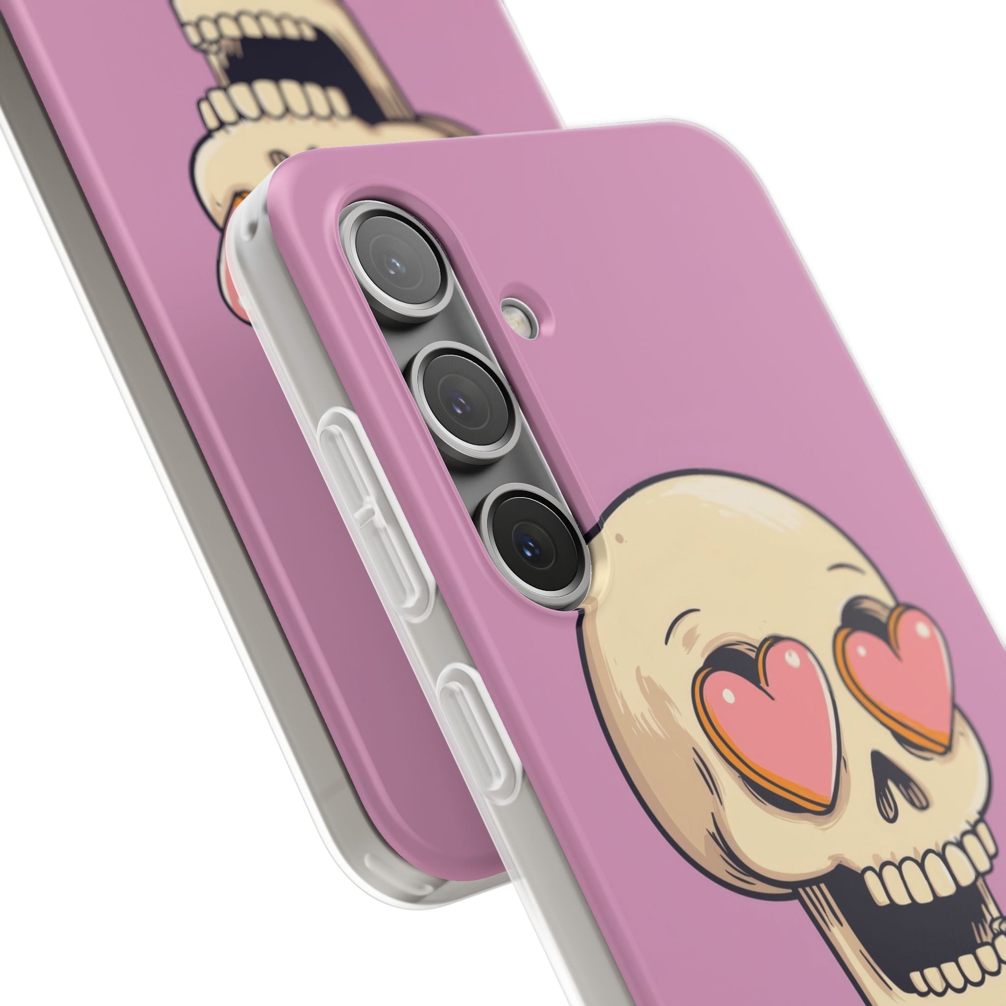 Heart Eyed Skull Samsung S24 Plus Case - Soft
