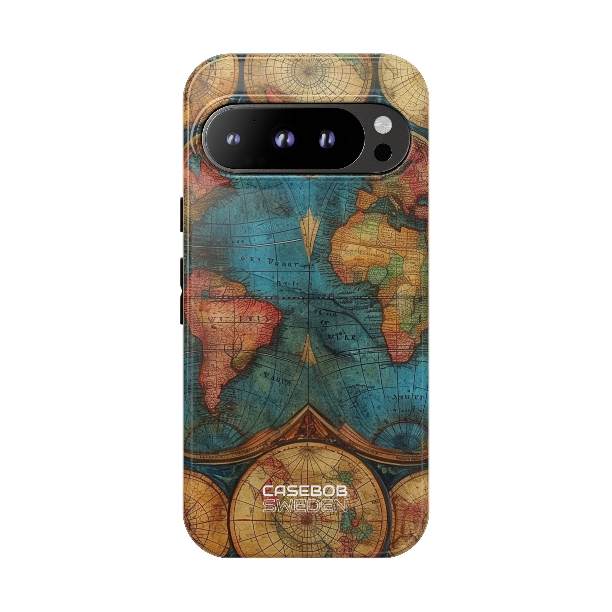 Mappa del mondo vintage Google Pixel 9 - Tough