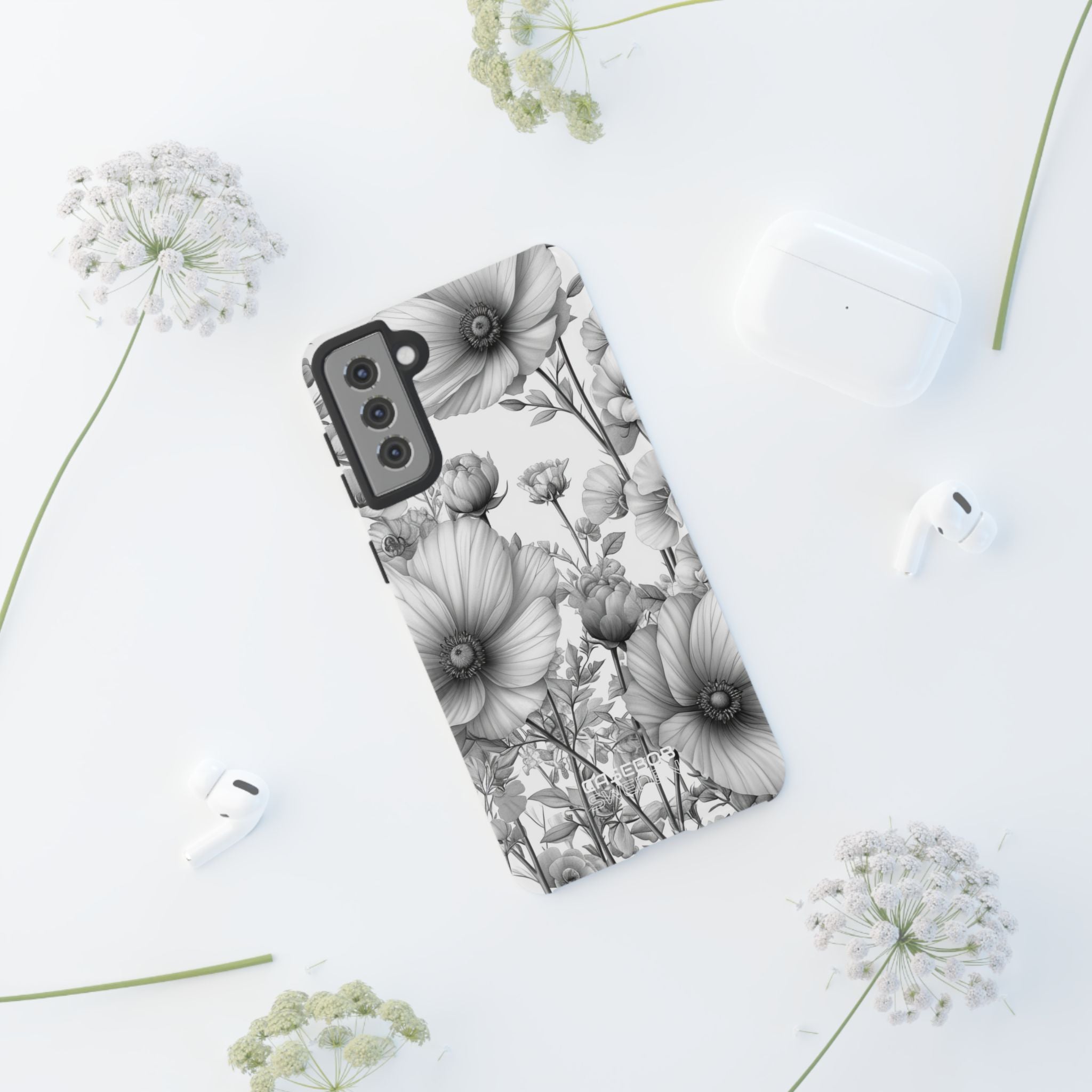 Vintage Floral Etching Samsung S21 - Tough
