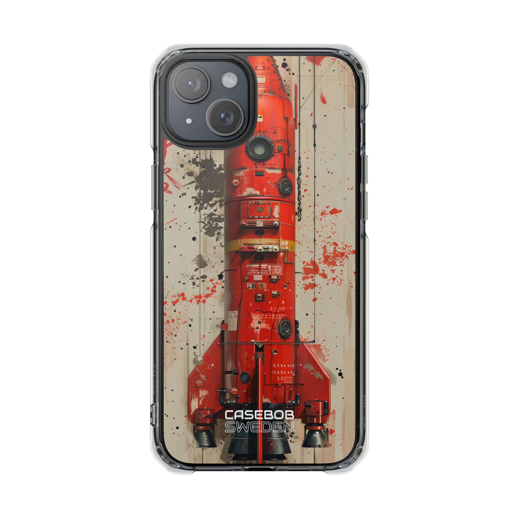 Crimson Rocket Burst iPhone 15 - Impact Clear+