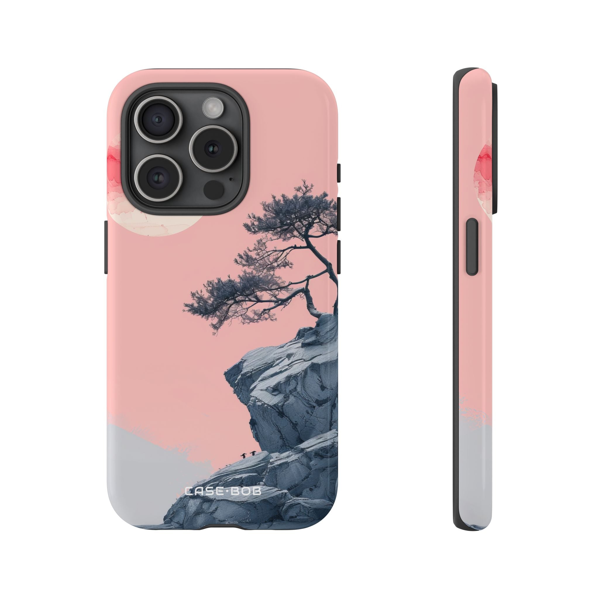 Crimson Moon Tree iPhone 15 Pro Case - Tough