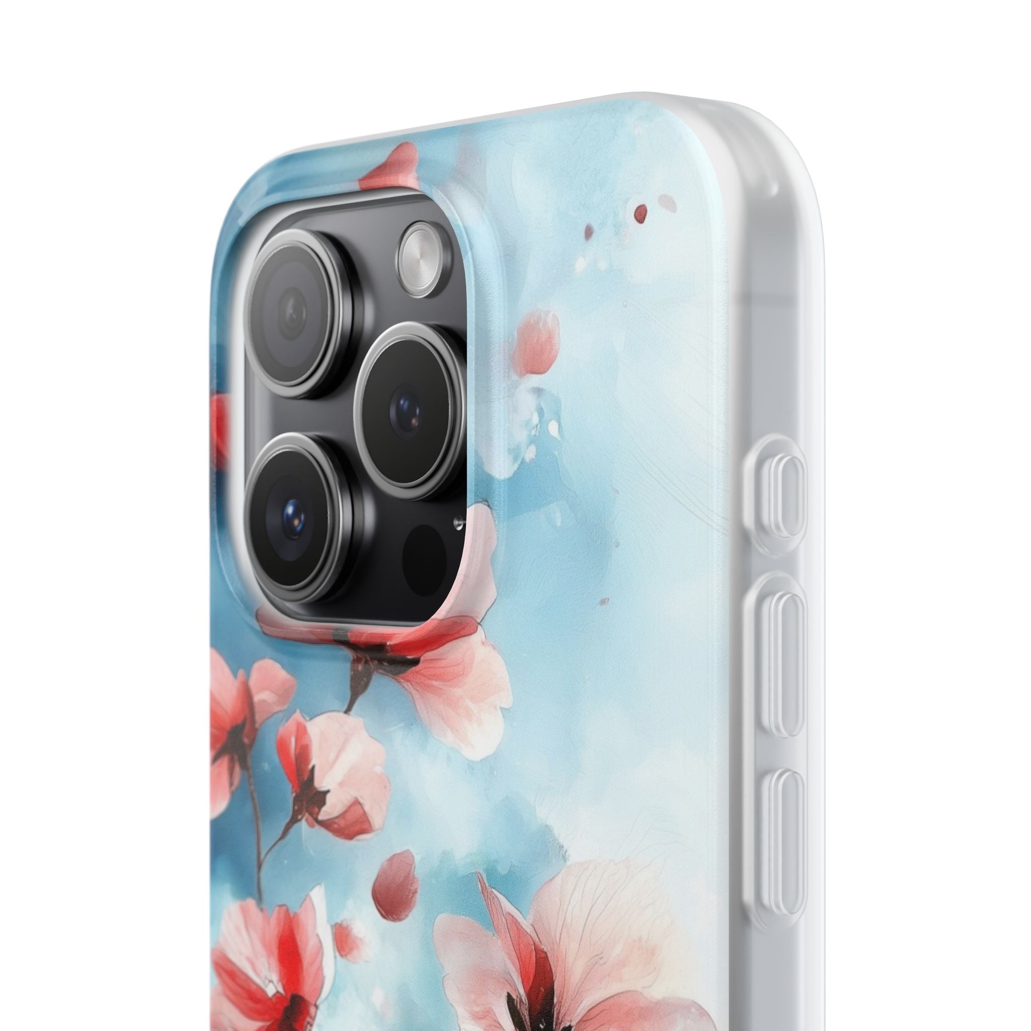 Pink Blossom Drift iPhone 15 Pro Case - Soft