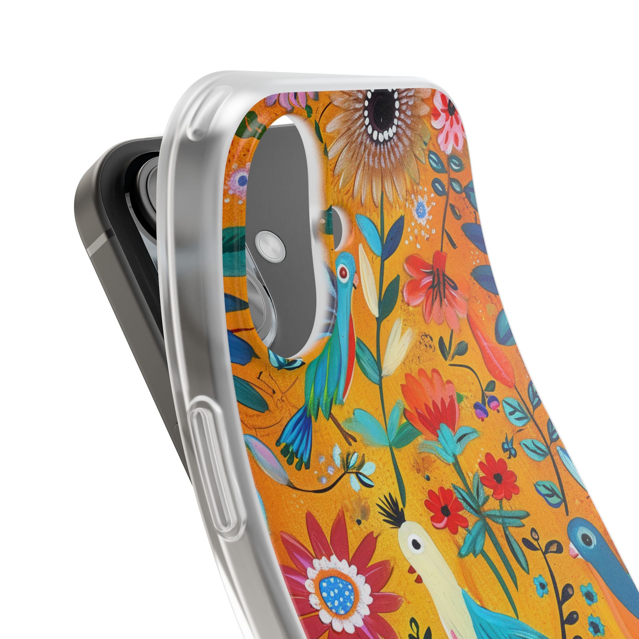 Colorful Birds Bloom iPhone 16 Case - Soft