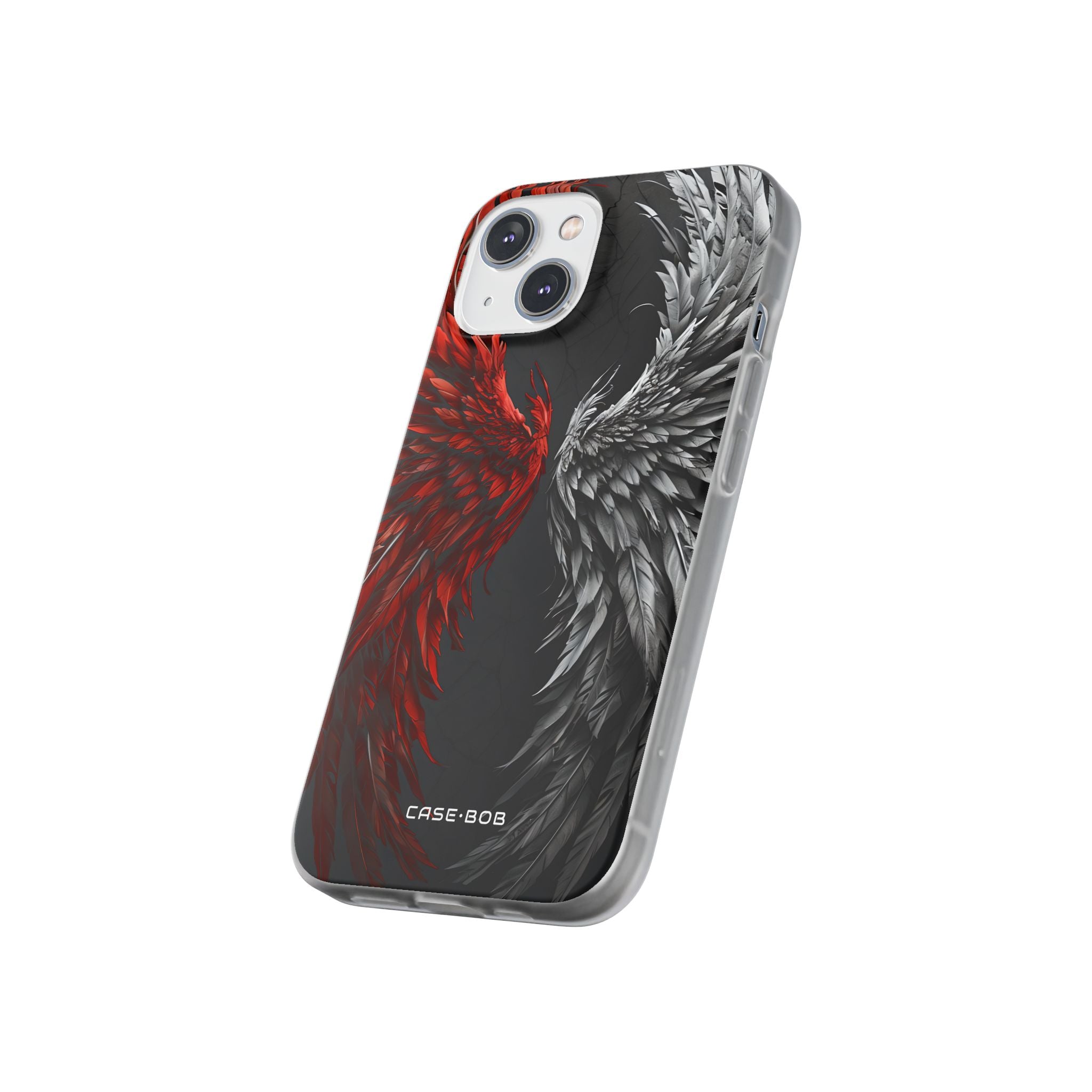 Crimson White Wings iPhone 14 Case - Soft