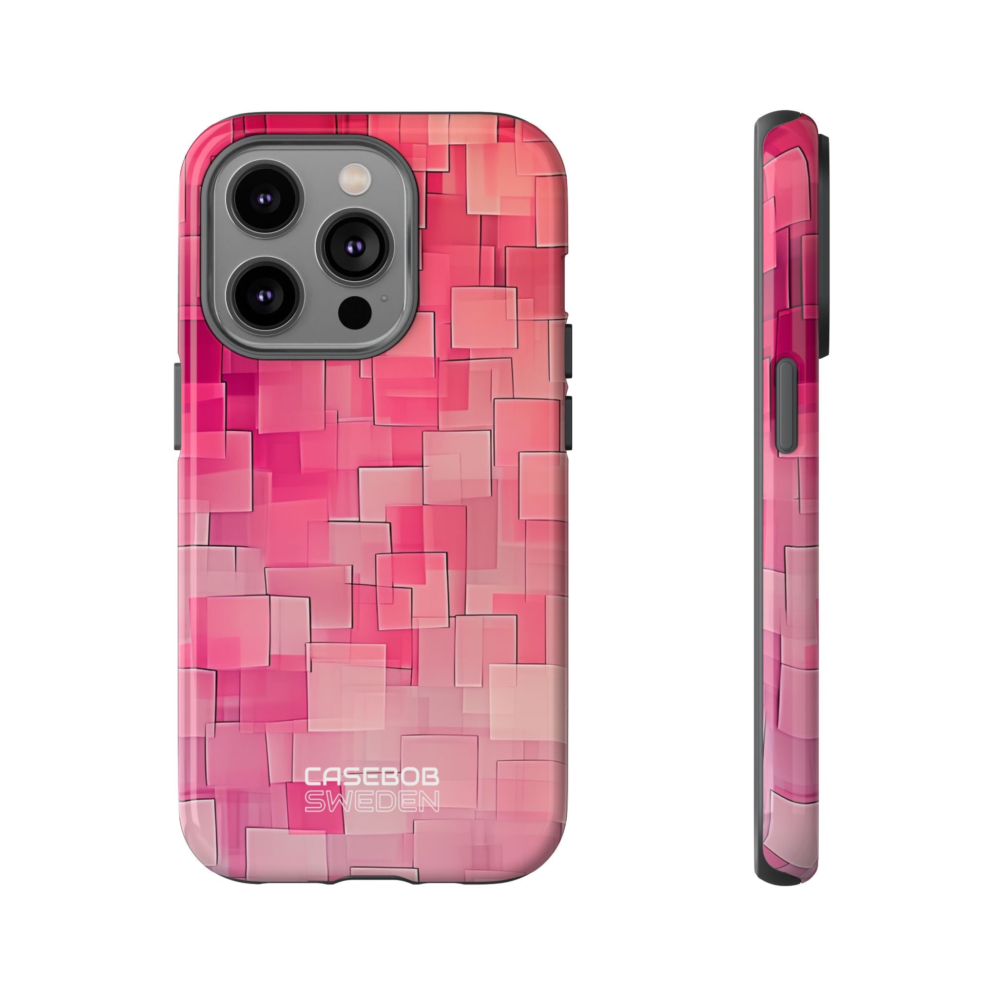 Layered Pink Geometry iPhone 14 - Tough