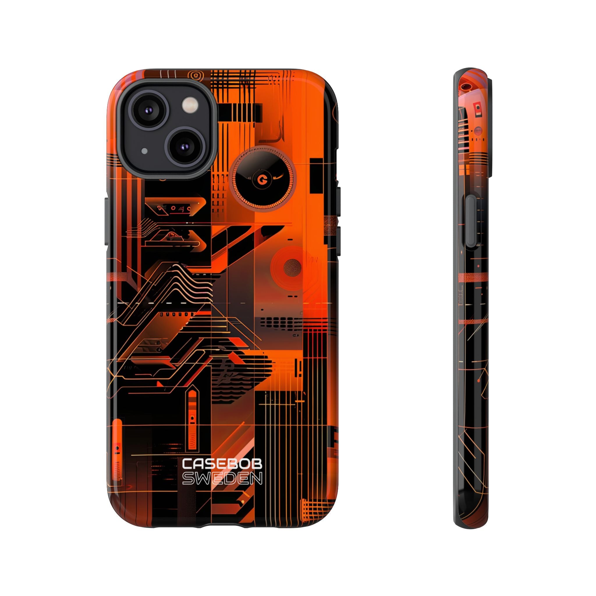 Orange Circuit Dreams iPhone 14 - Resistente