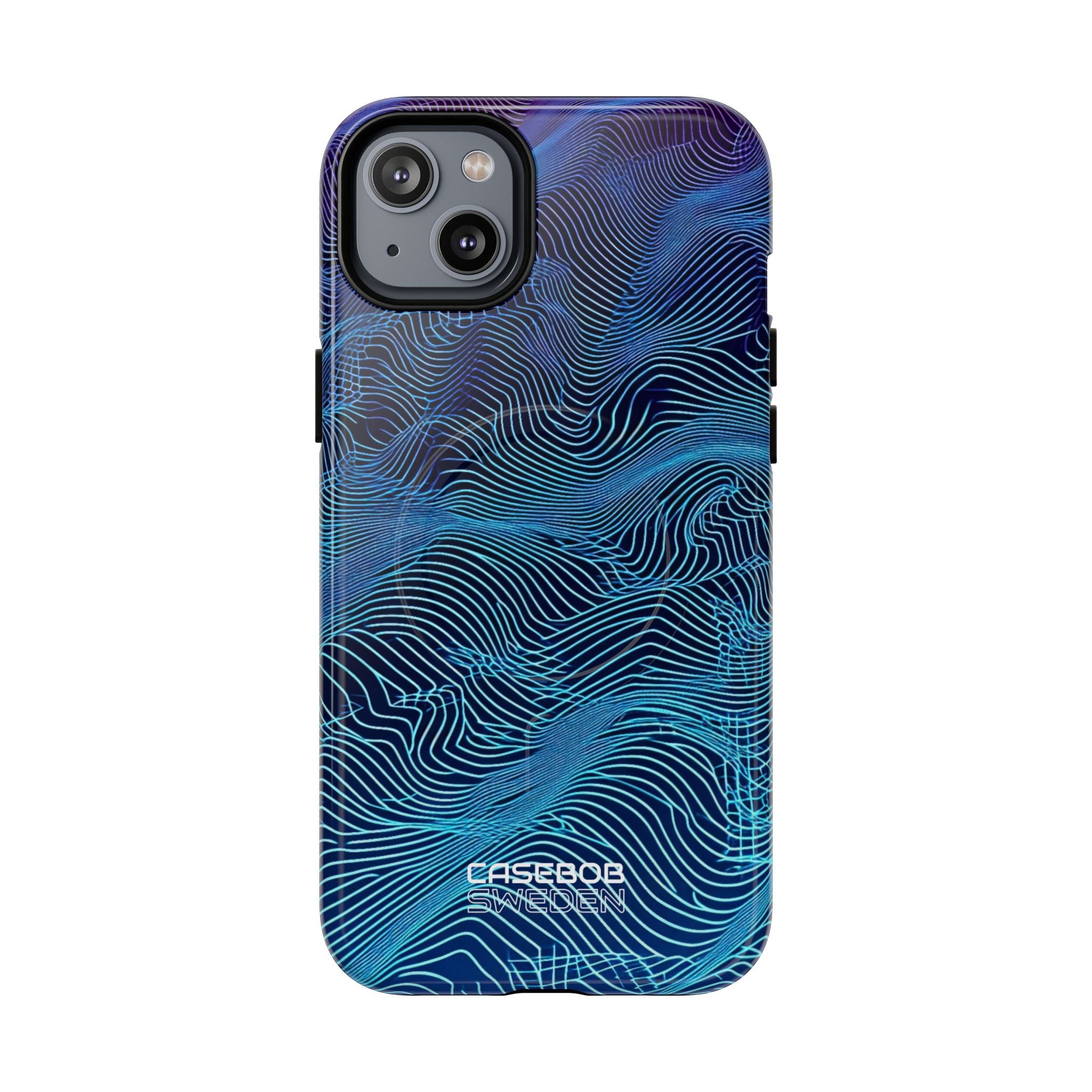 Neon Waves Flow iPhone 14 - Tough+