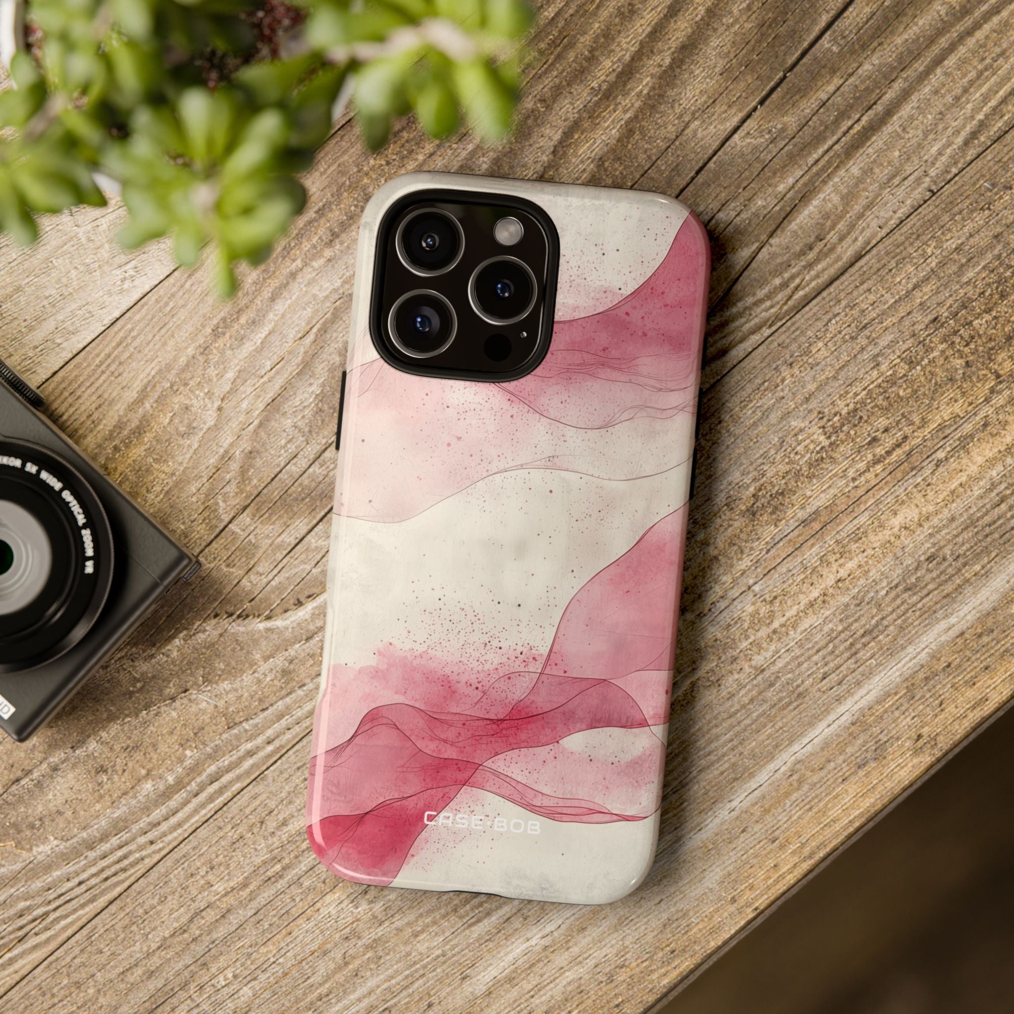 Crimson Waves iPhone 16 Pro Max Case - Tough