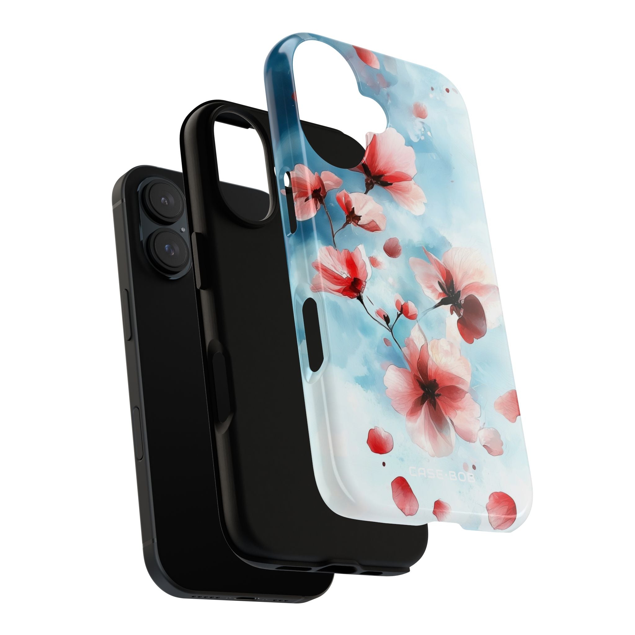 Pink Blossom Drift iPhone 16 Plus Case - Tough