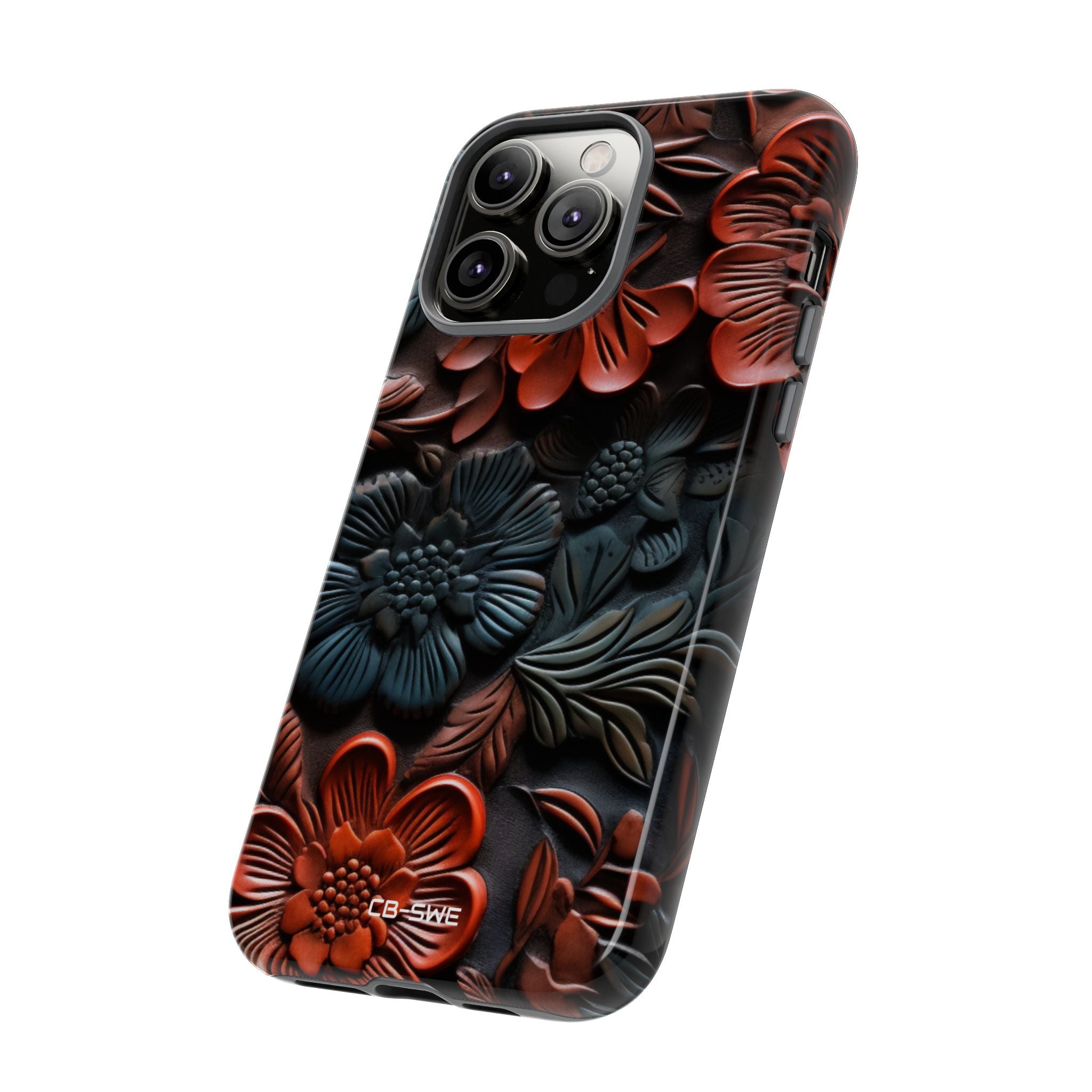 Sculpted Floral Elegance - iPhone Case