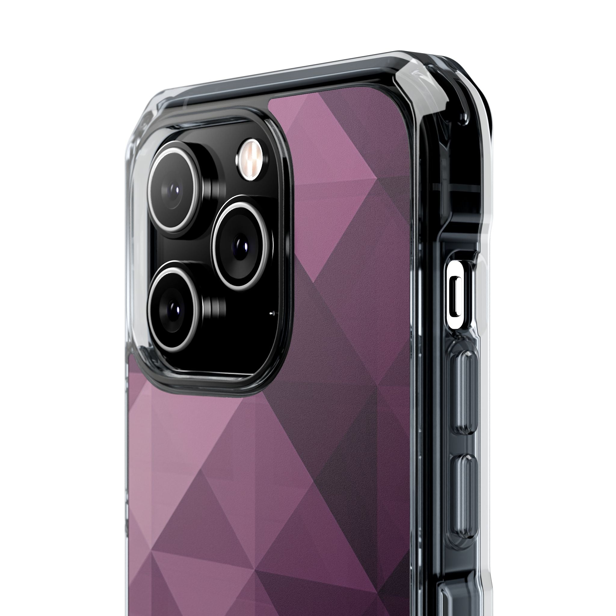 Paarse geometrische mozaïek iPhone 14 - Impact Clear+