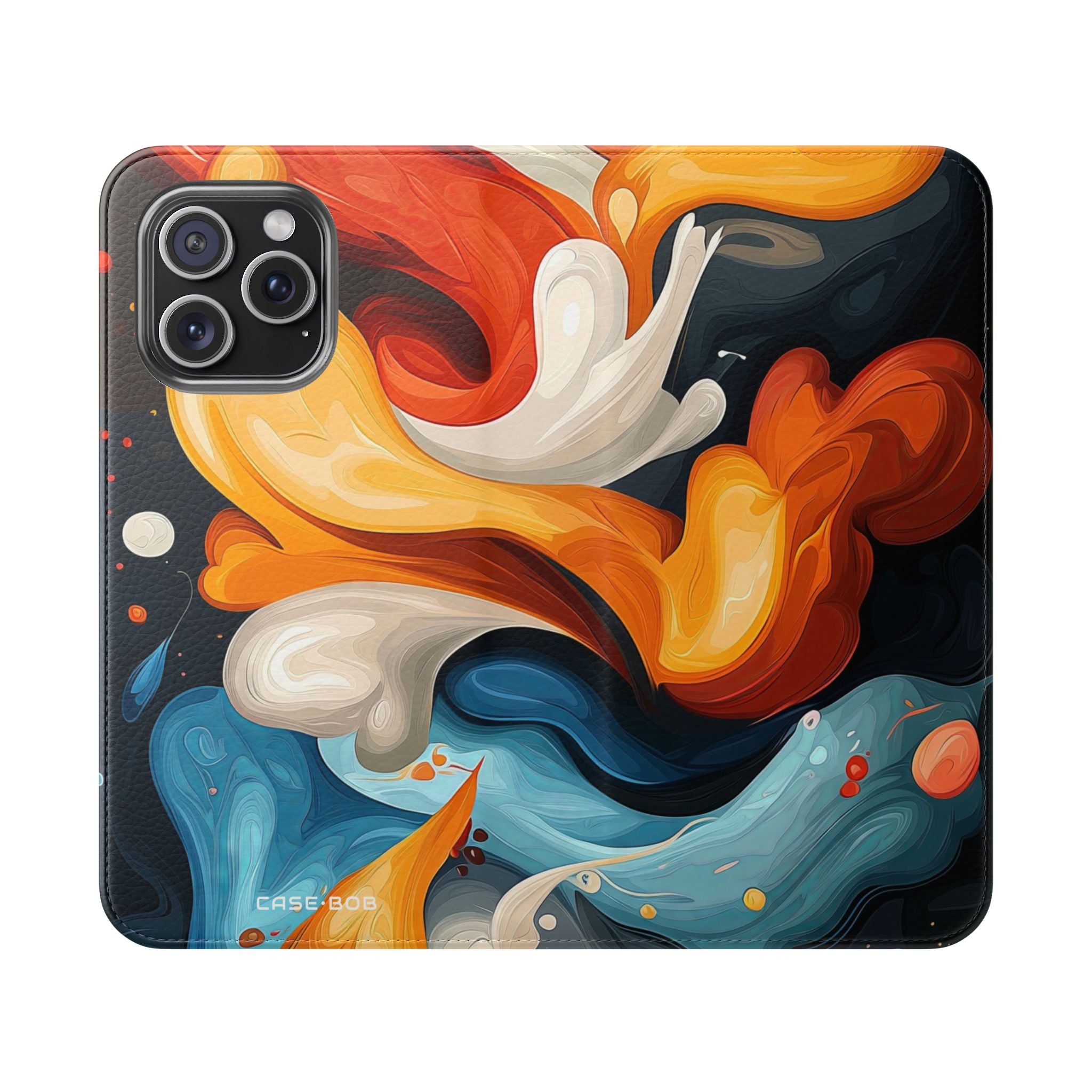 Fiery Swirl - iPhone 15 Pro Max Case - Wallet