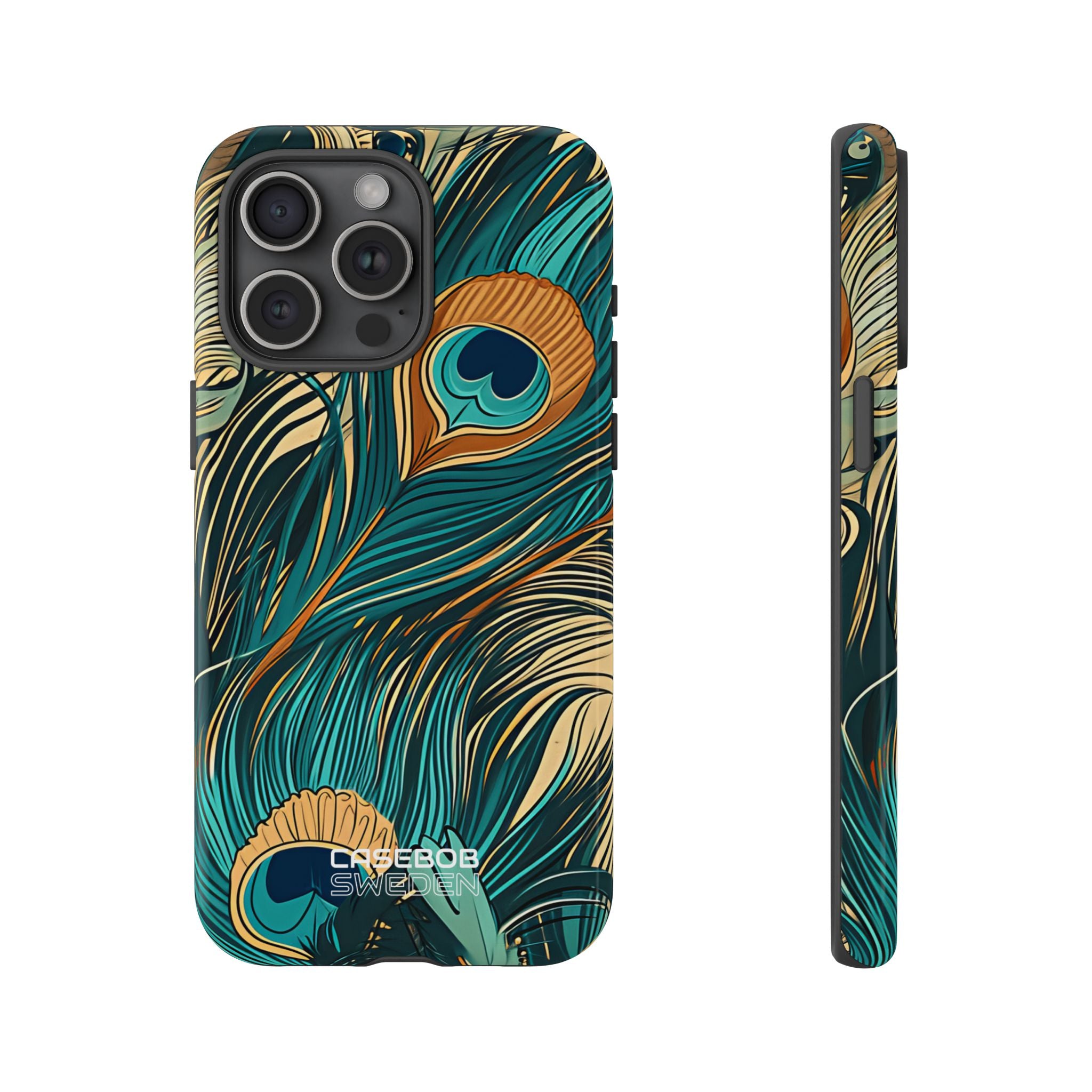 Peacock Feather Whirl iPhone 15 - Tough
