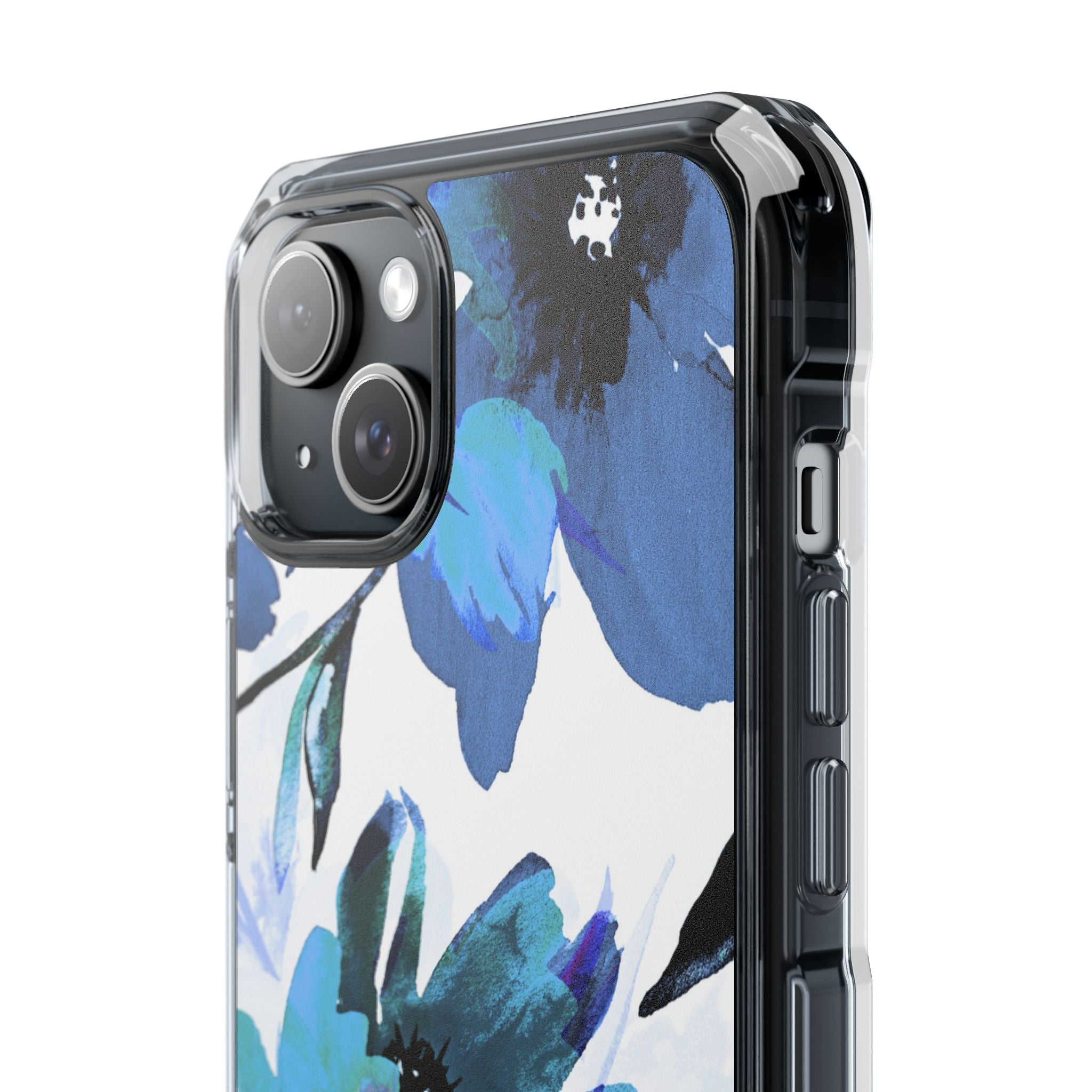 Blue Blossom Radiance iPhone 15 Plus Case - Impact