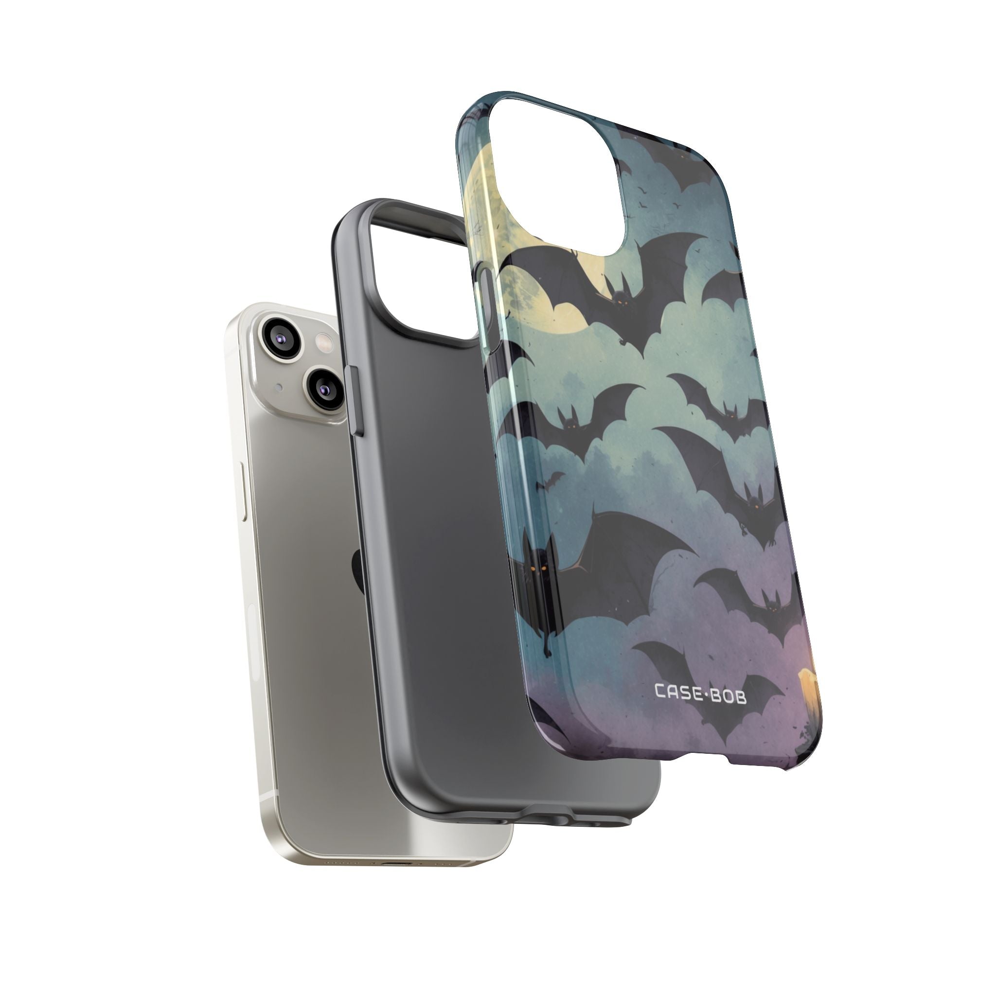 Glowing Bat Swarm iPhone 14 Case - Tough