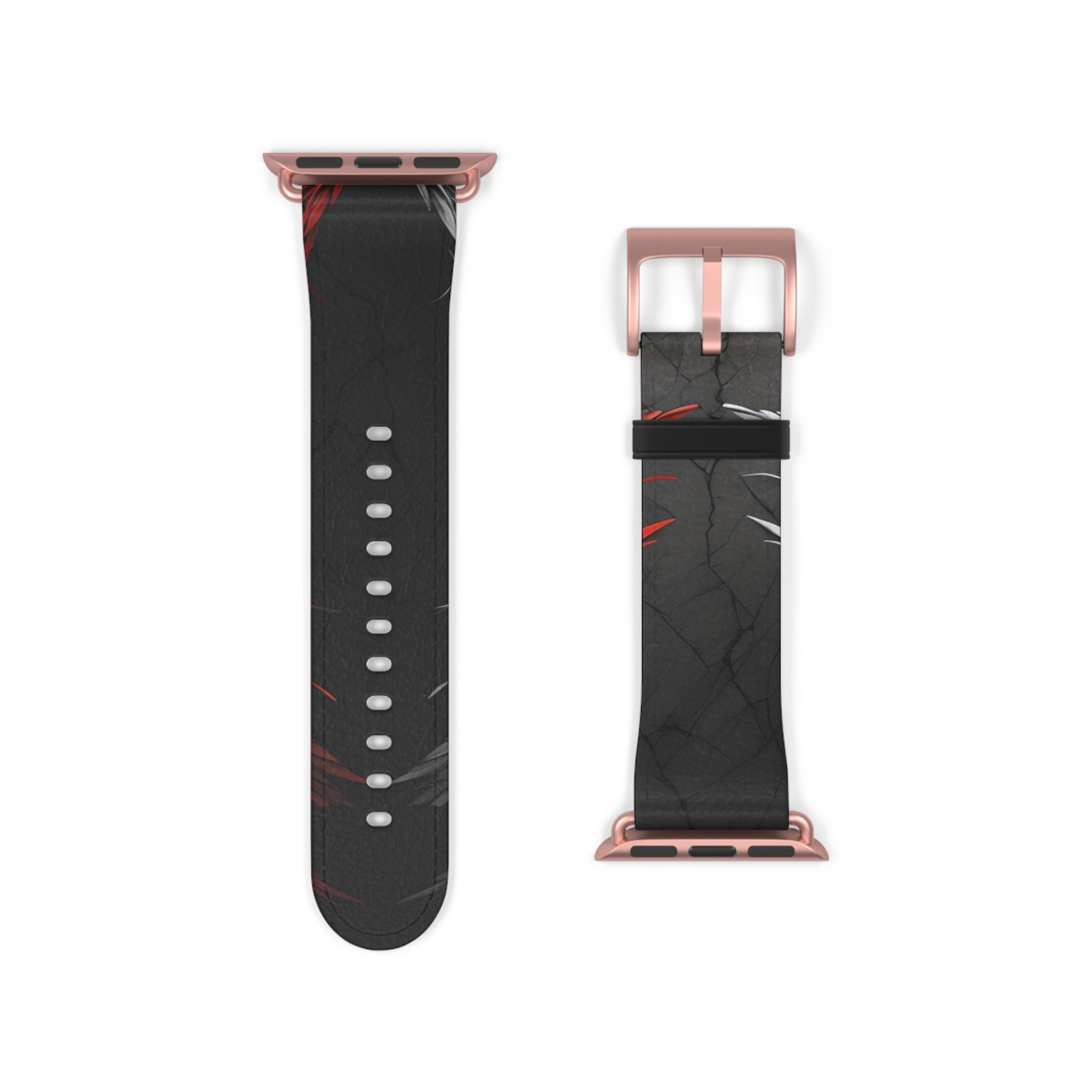Crimson Silver Wings - Watch Band