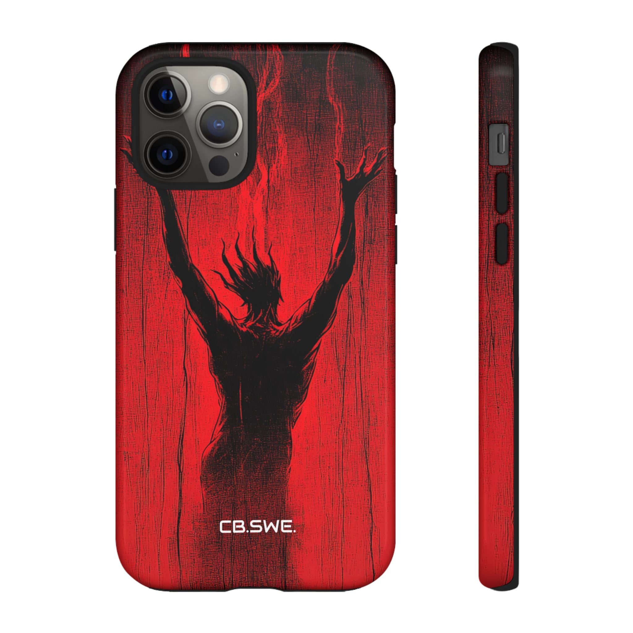 Dark Red Reflective Demons Arms Stre iPhone 12 - Tough