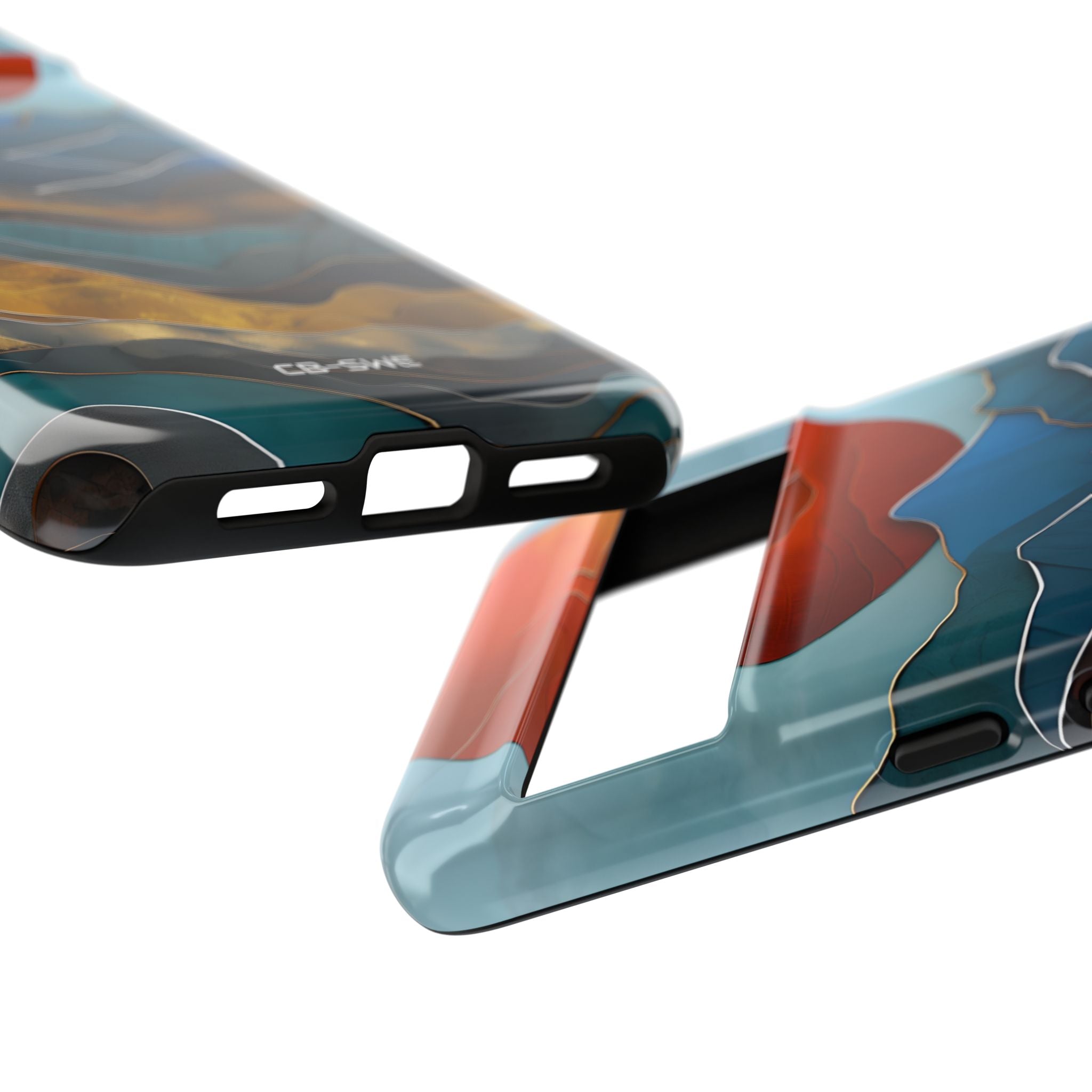 Sunset Geometry Waves - Google Pixel Case