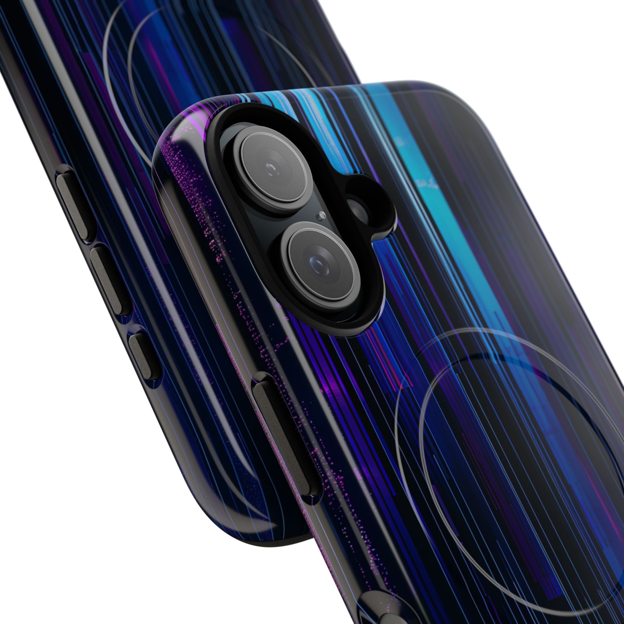 Neon Glitch Stripes iPhone 16 - Tough+