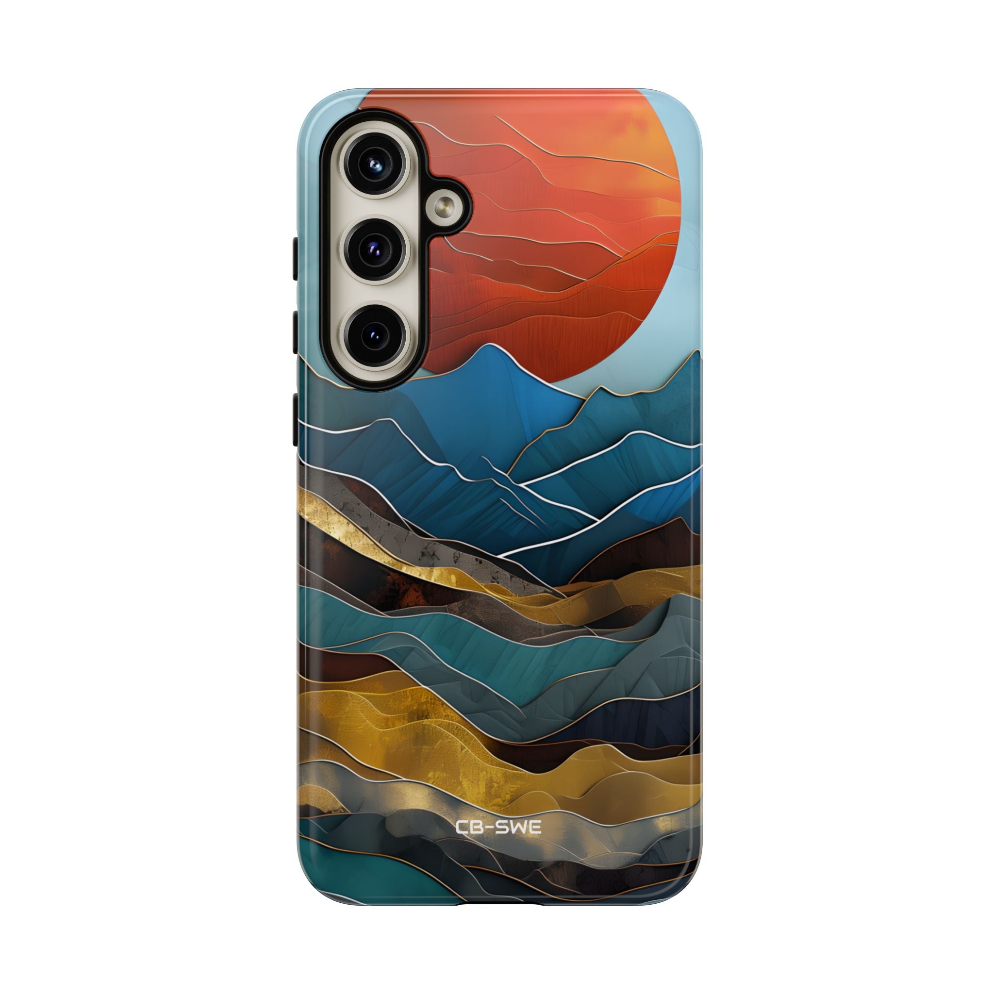 Sunset Geometry Waves - Samsung Case