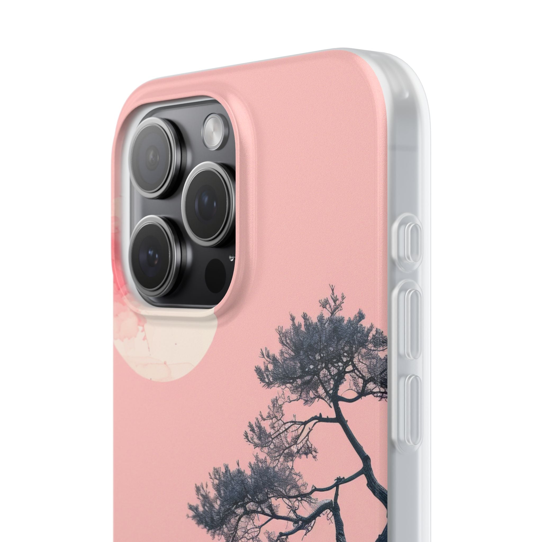 Crimson Moon Tree iPhone 15 Pro Max Case - Soft