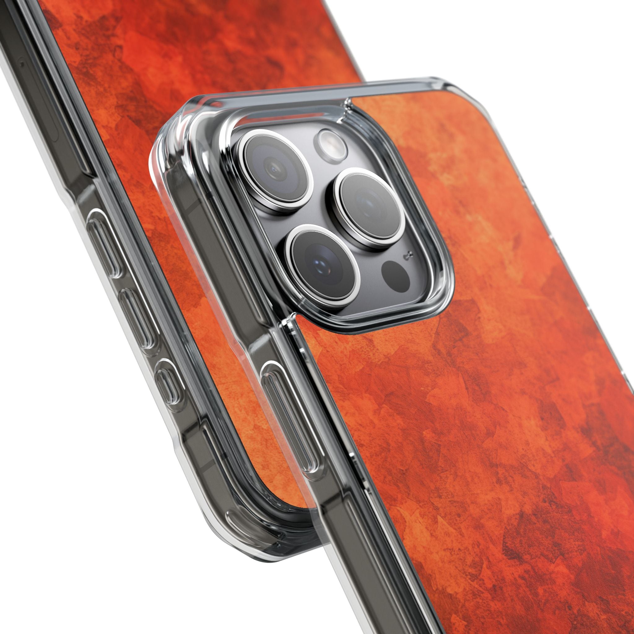 Strati d'Autunno Cremisi iPhone 15 - Impact Clear+