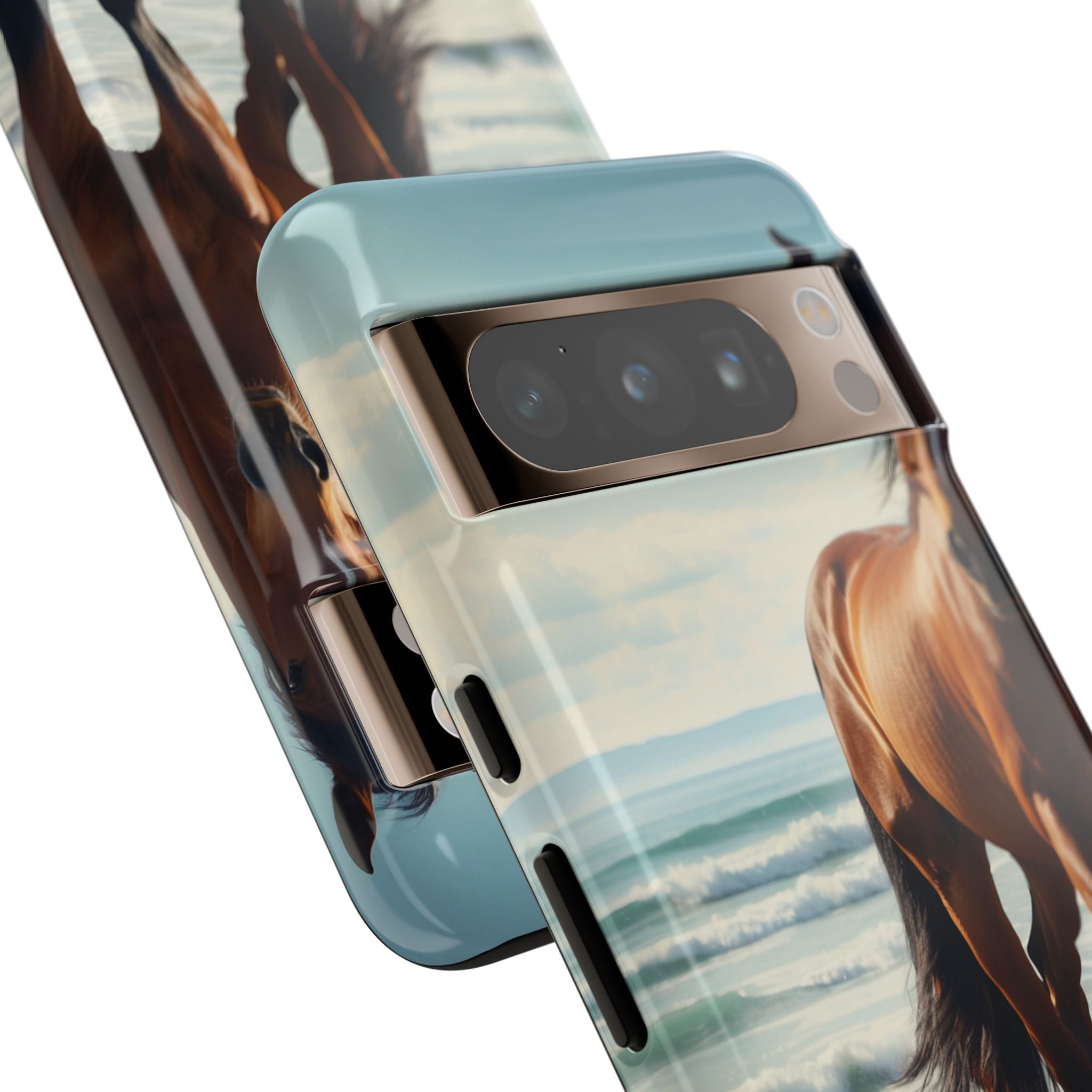 Horse Gallops Shoreline - Google Pixel Case
